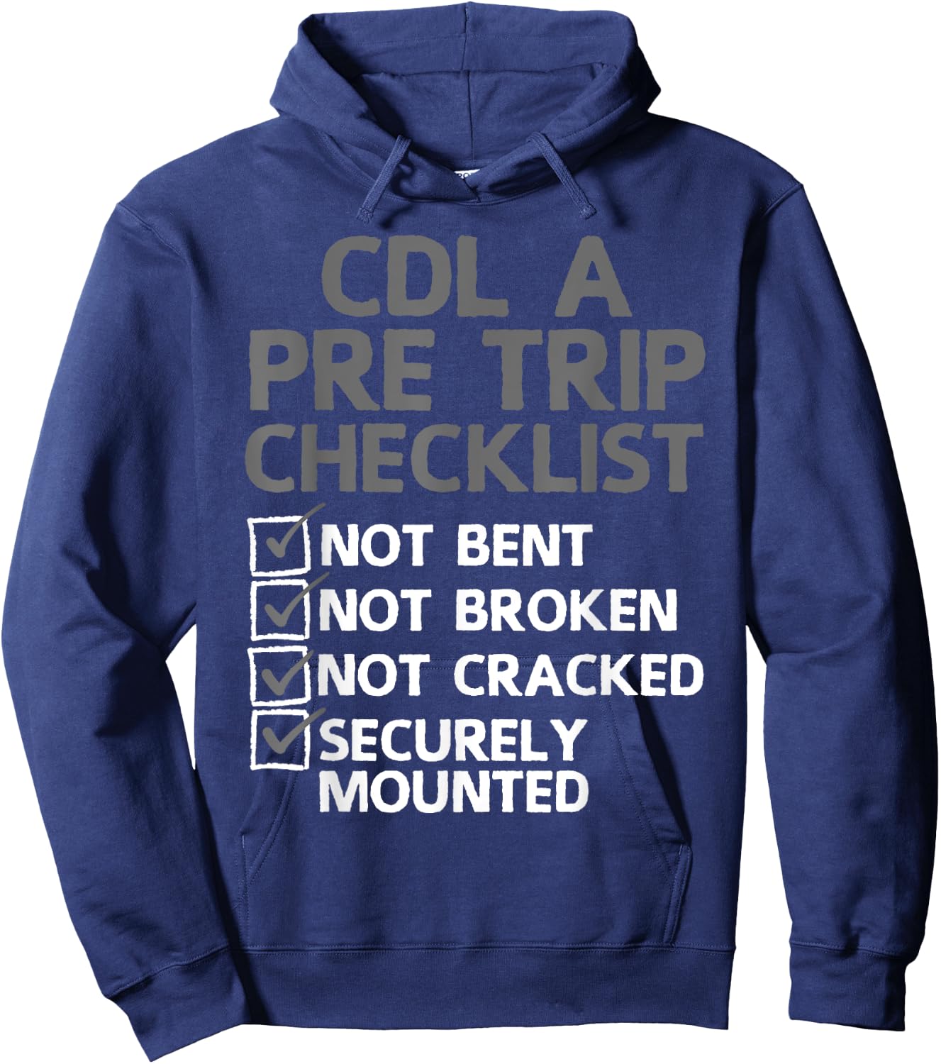 Cool CDL Trucker Art Women Trucking CDL Truck Driver Hoodie - Hoodie | Navy