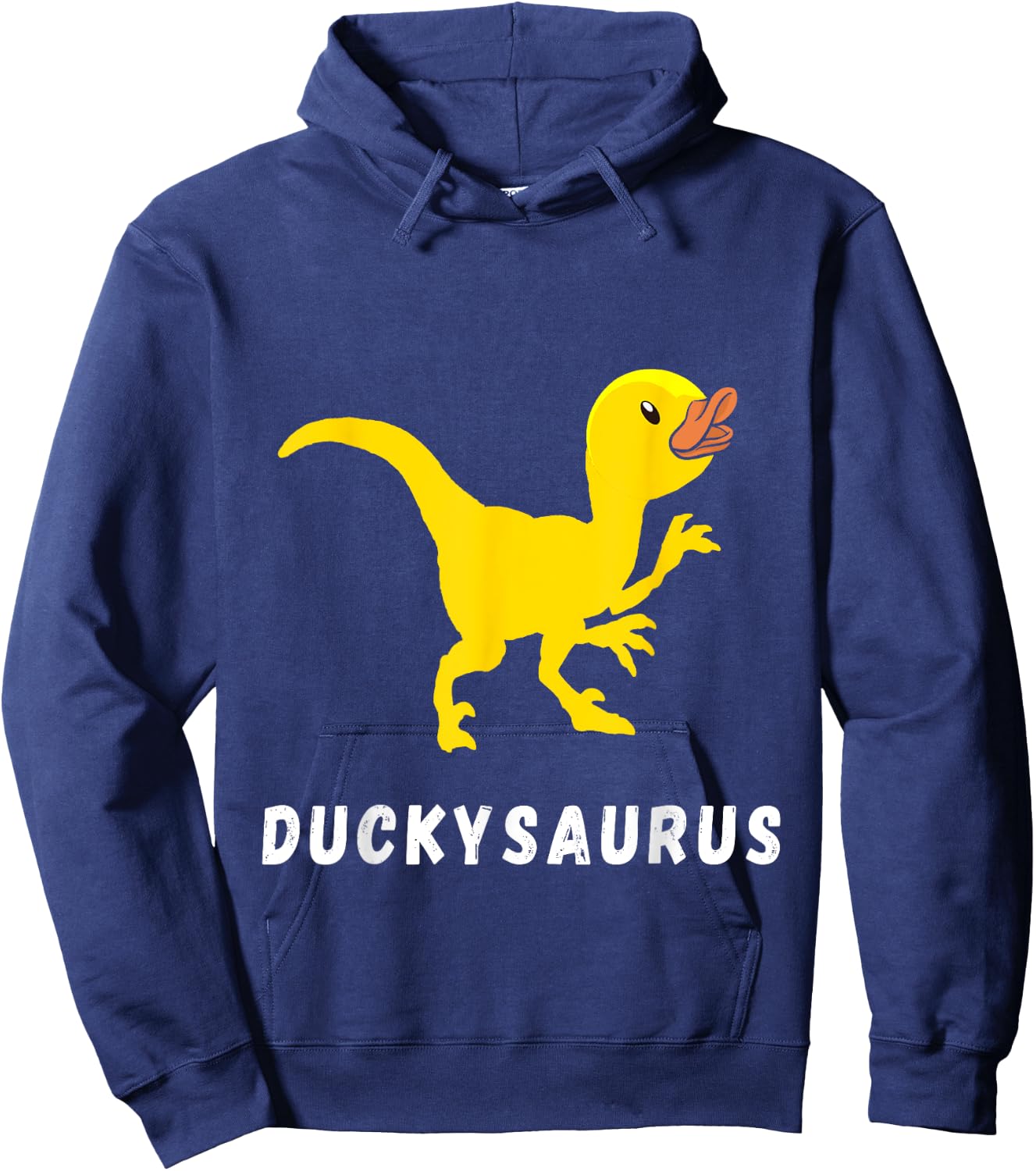 Rubber Duck T-Rex Duck Dino Funny Rubber Duck Dinosaur Hoodie - Hoodie | Navy