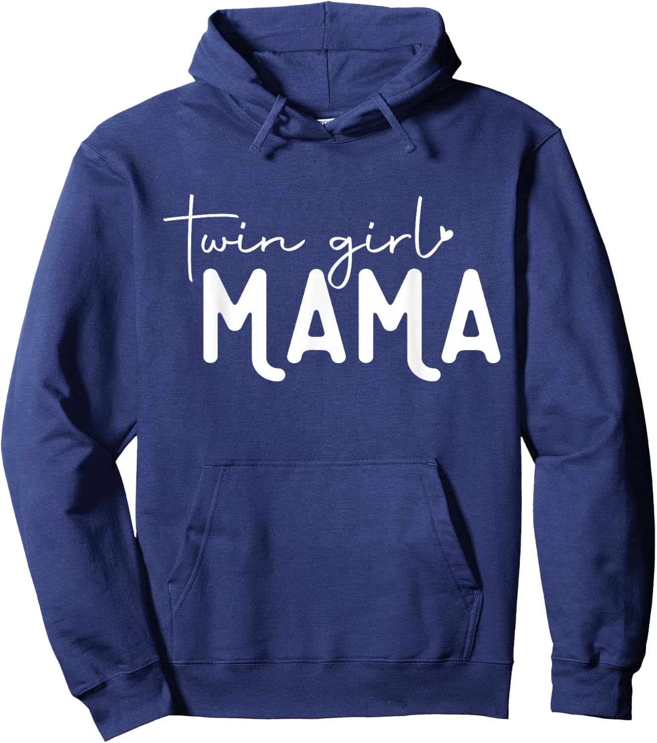 Twin Girl Mama Hoodie - Hoodie | Navy