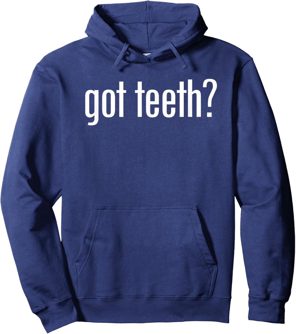 Miftees Dentist Got Teeth - Women's Classic Fit Black Cotton Polyester Blend Small Short Sleeve Hoodie - Hoodie | Navy