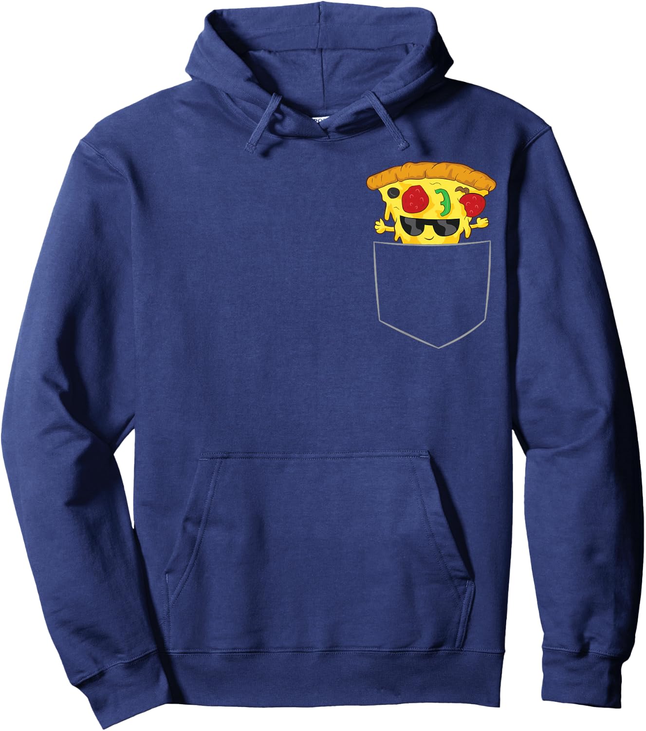 Pizza Love Pizza Piece in Bag Pizza Bag Hoodie - Hoodie | Navy