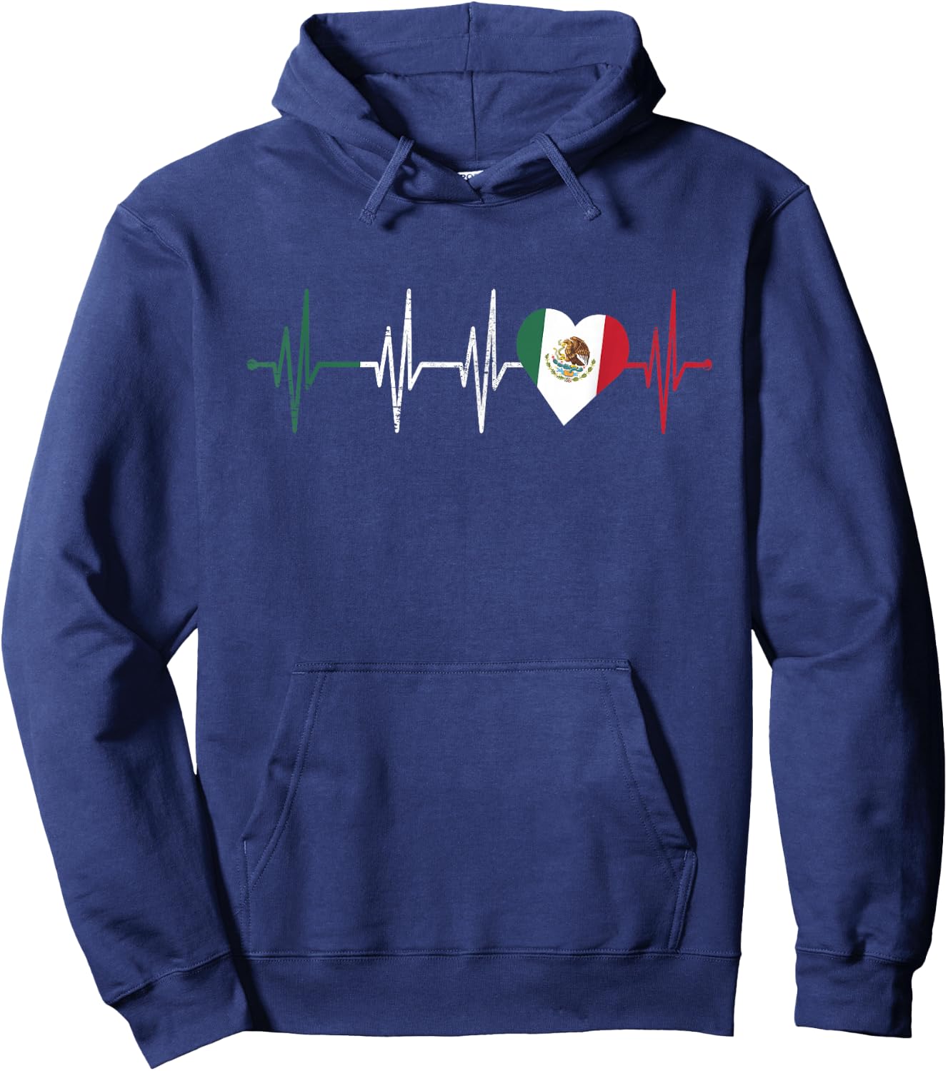 Mexico Heart Pulse Line ECG Heart Rate Women Hoodie - Hoodie | Navy