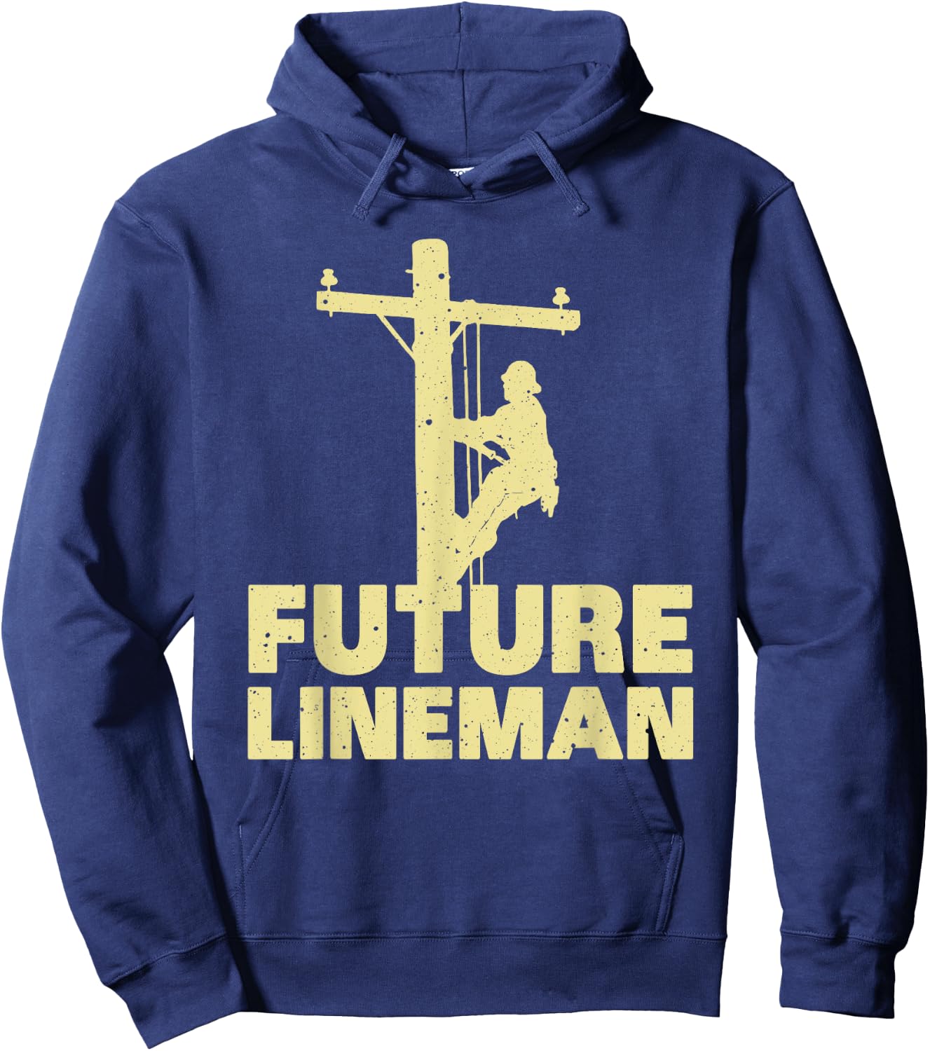 Cute Lineman Designs For Kids Men Women Electrician Funny Hoodie - Hoodie | Navy
