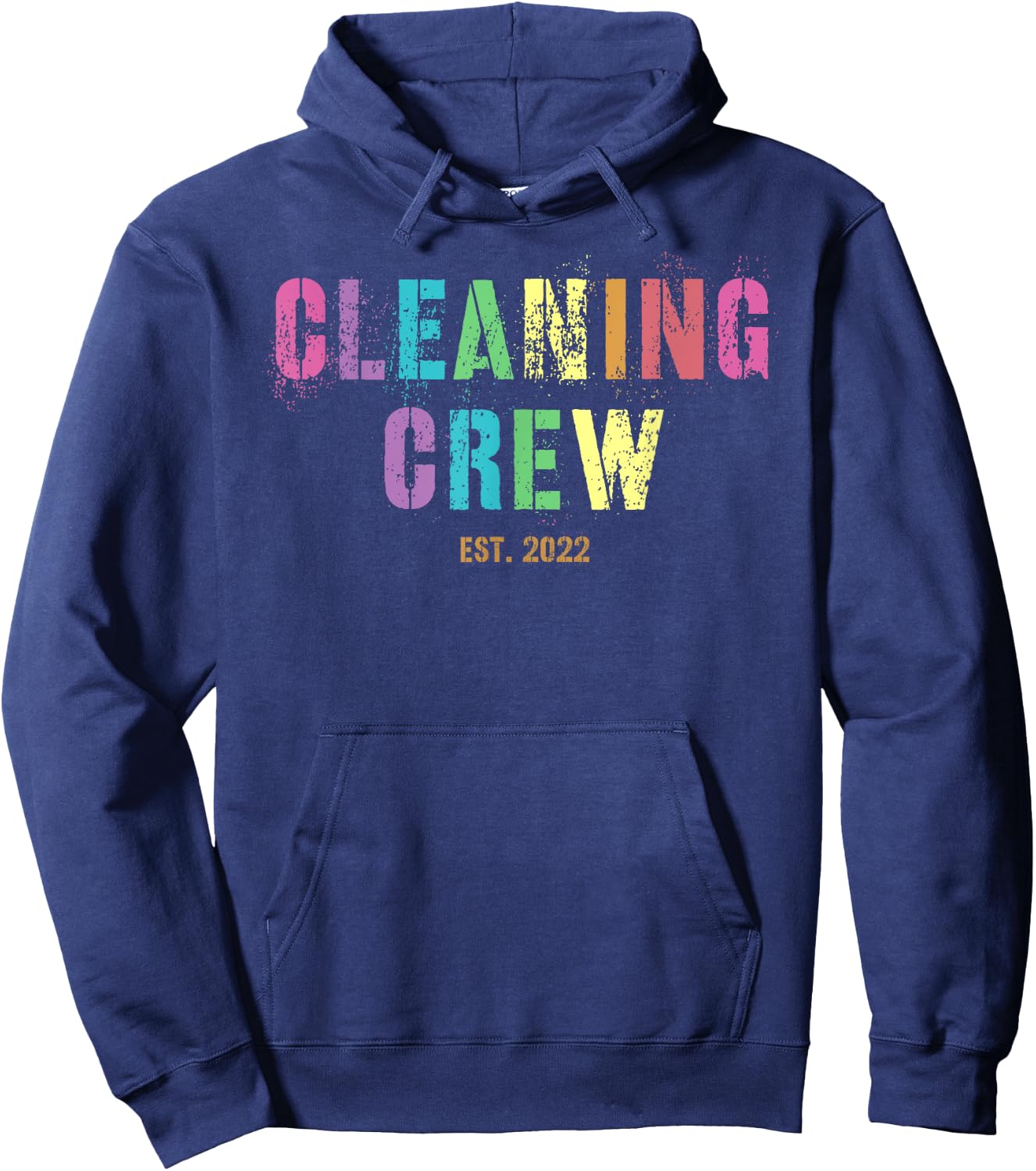 CLEANING CREW Custodian Team Housekeeping Cleaner Squad Hoodie - Hoodie | Navy
