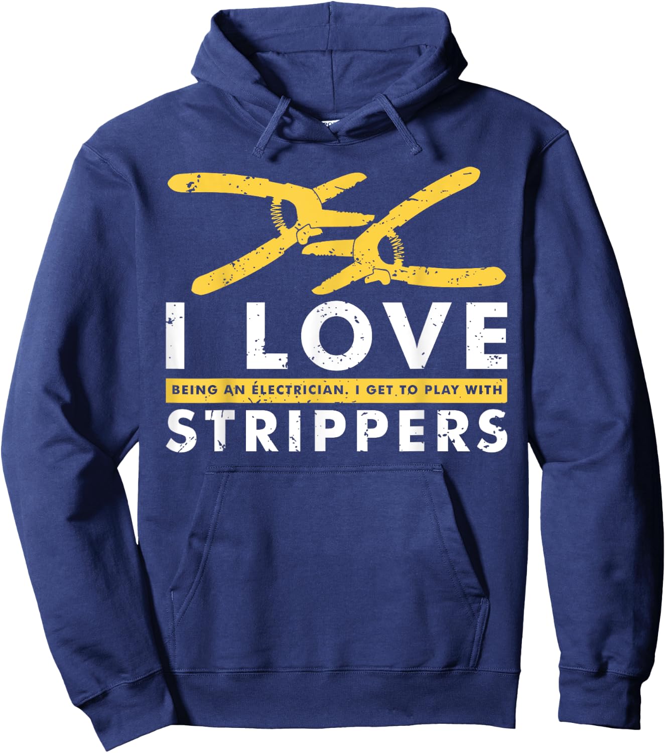 Funny Electrician Art Men Women Lineman Electrical Engineer Hoodie - Hoodie | Navy