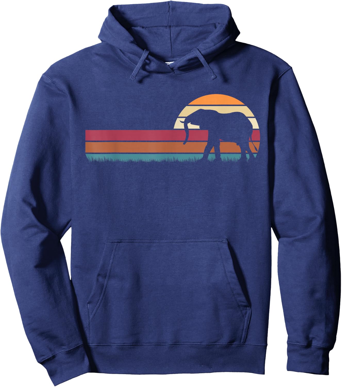 Vintage Retro Elephant Hoodie - Hoodie | Navy