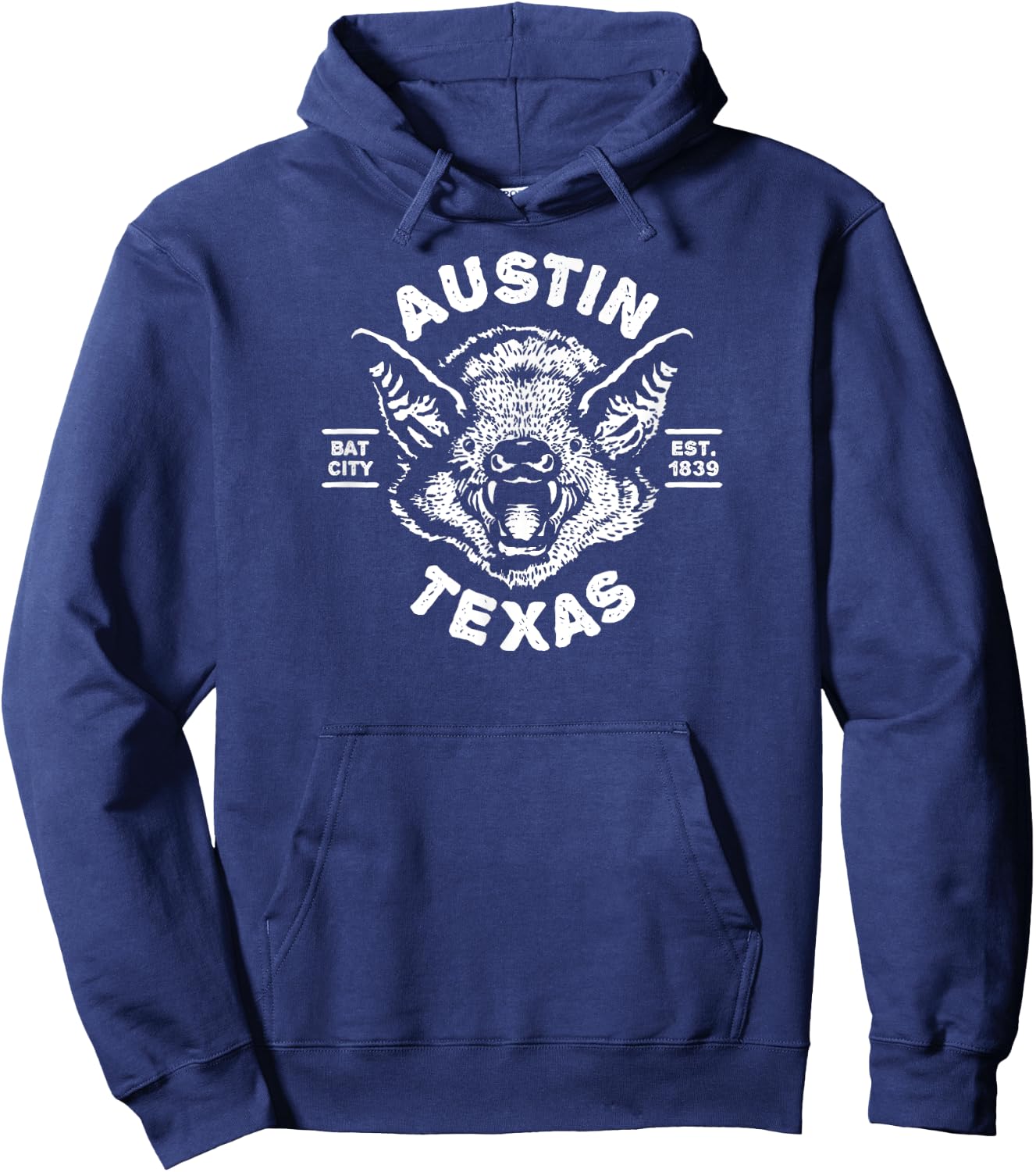 AUSTIN BAT - Bat City Texas TX / Est Established 1839 Design Hoodie - Hoodie | Navy