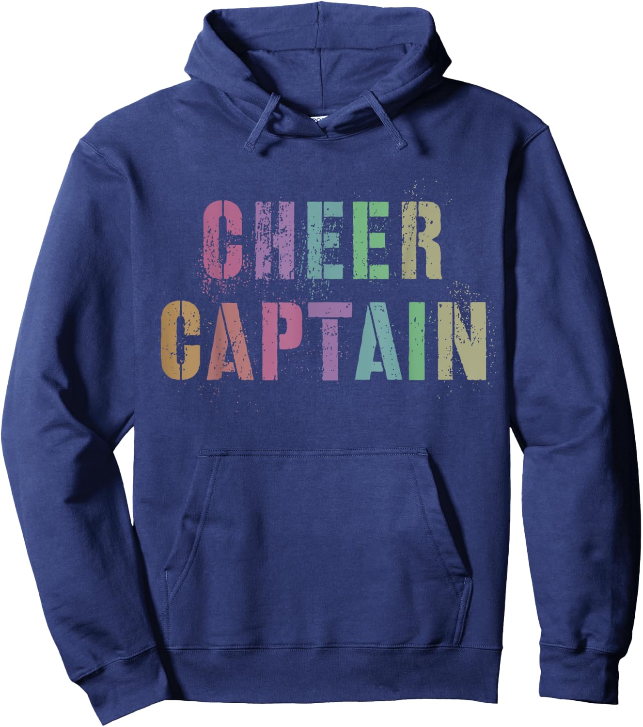 Vintage CHEER CAPTAIN Cheerleading Team Cheerleader Squad Hoodie - Hoodie | Navy
