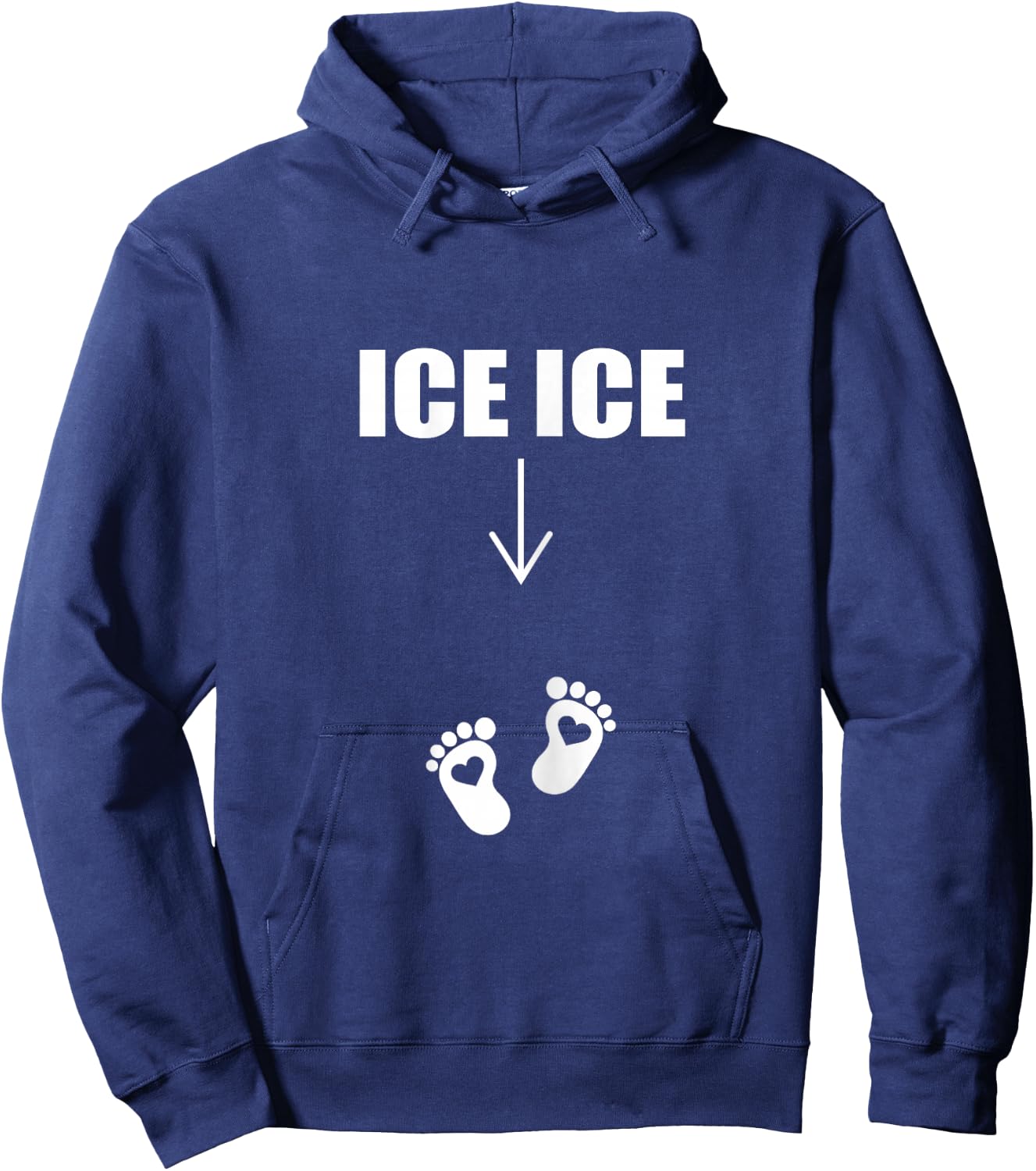 Ice Ice Baby Pregnancy Mom to be Announcement Shirt Funny Hoodie - Hoodie | Navy