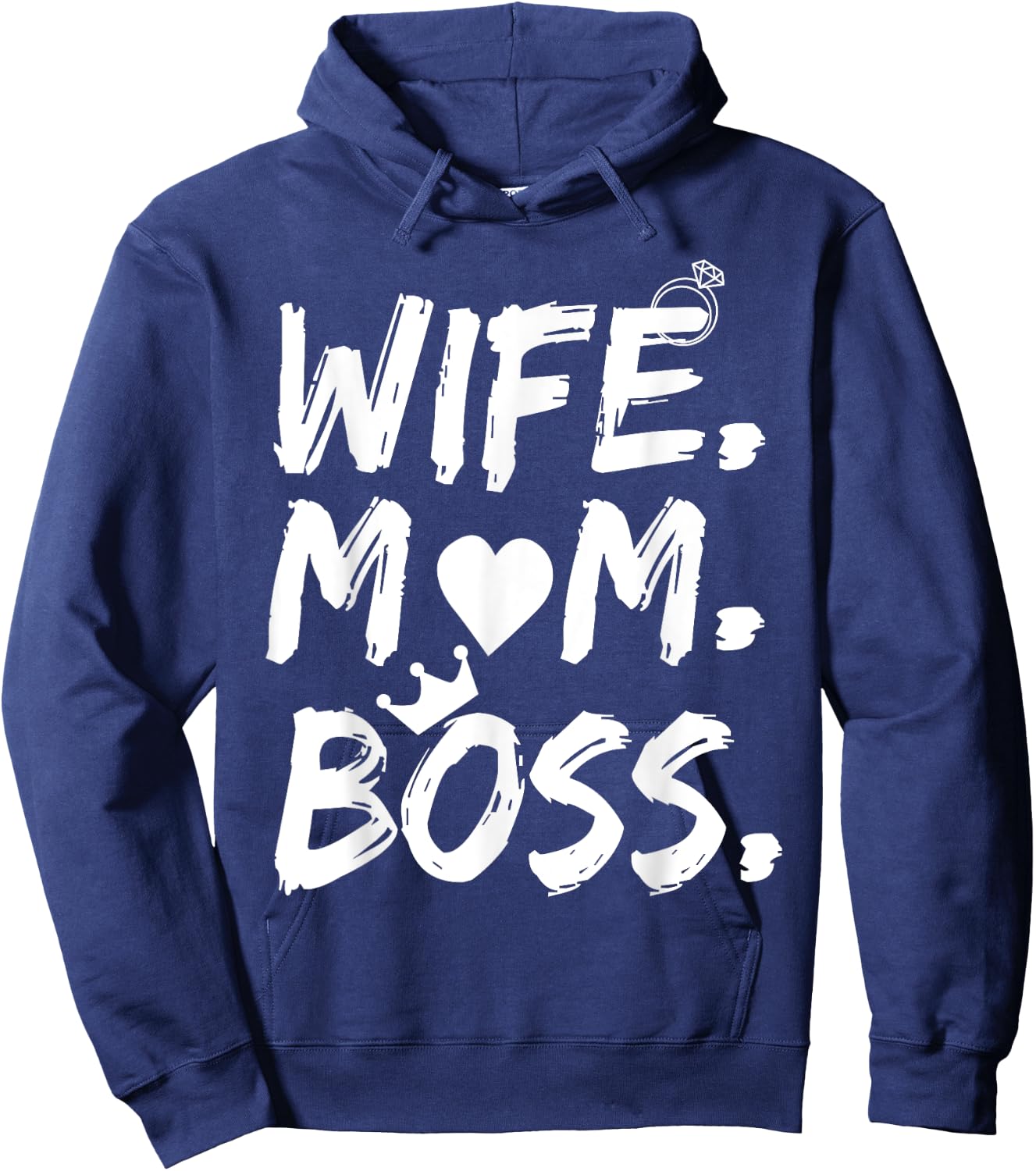 for Wife Mom Boss Funny Mother's Day Hoodie - Hoodie | Navy