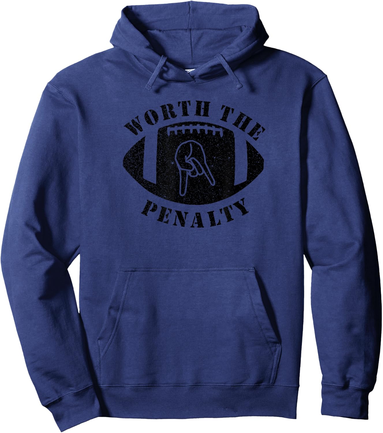 Horns Down Worth The Penalty Oklahoma Texas Red River Hoodie - Hoodie | Navy