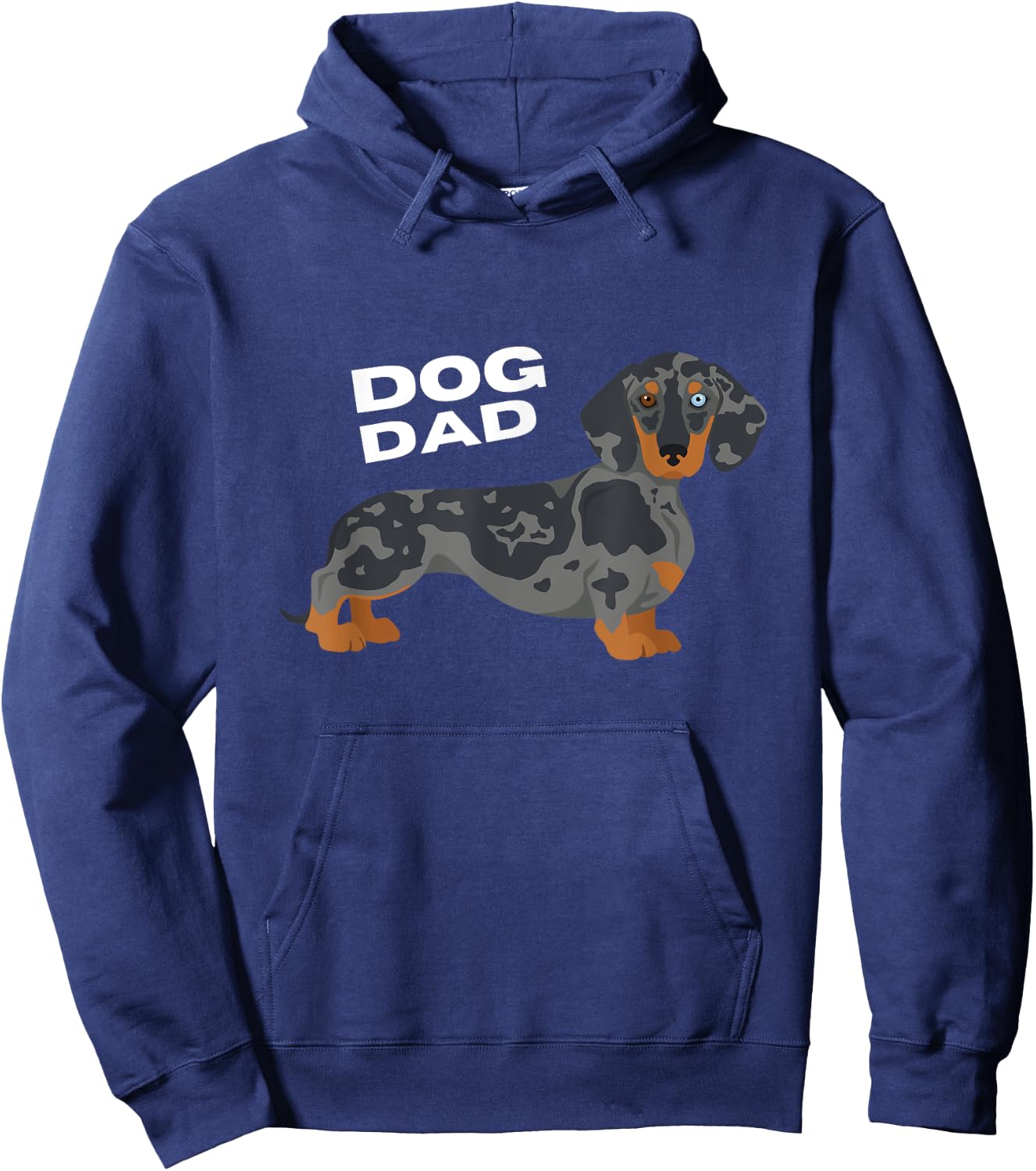 Dapple Dachshund Dog Dad Man Men Hoodie - Hoodie | Navy