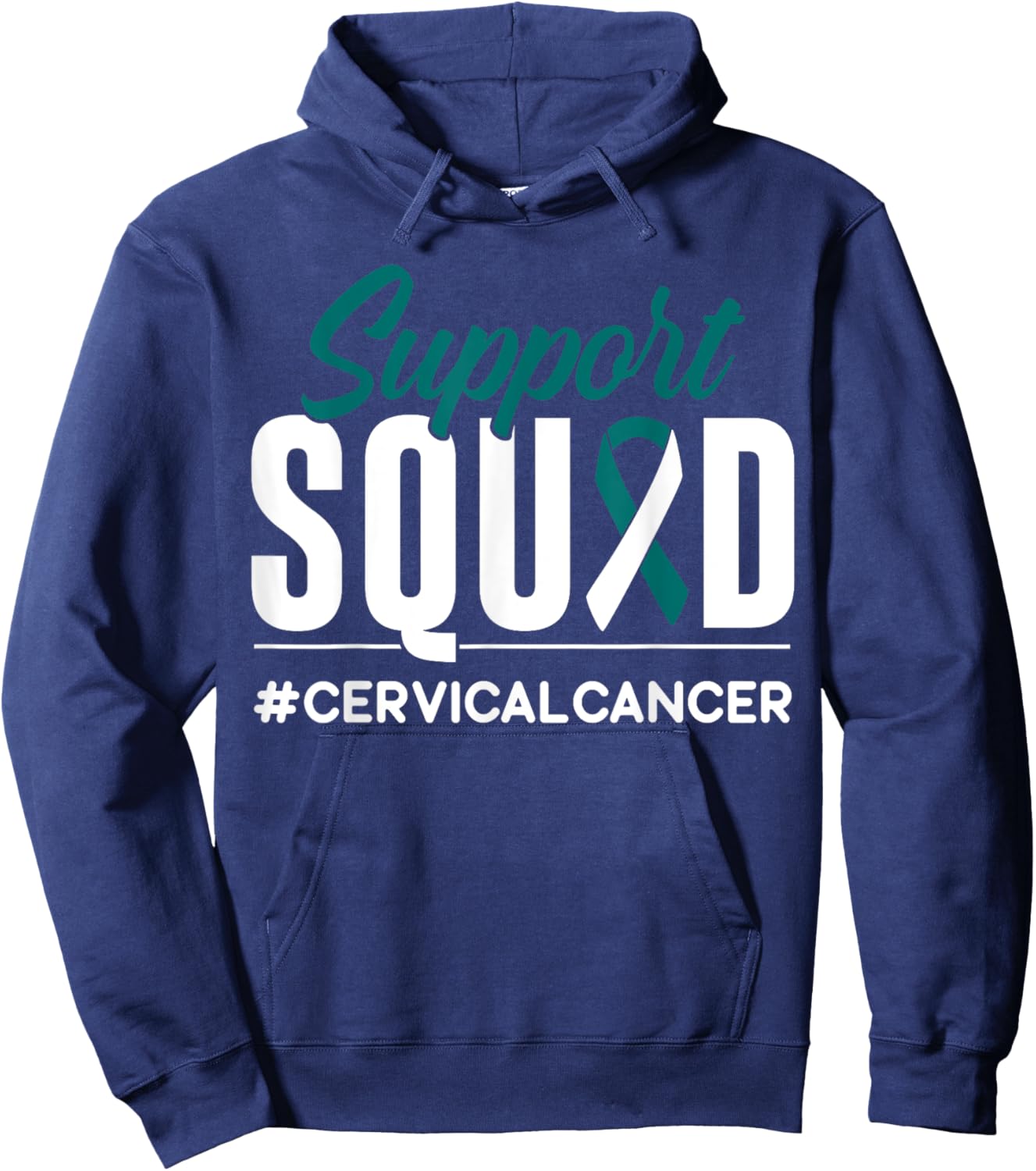 Cancer Survivor Cervical Cancer Awareness Gift Hoodie - Hoodie | Navy