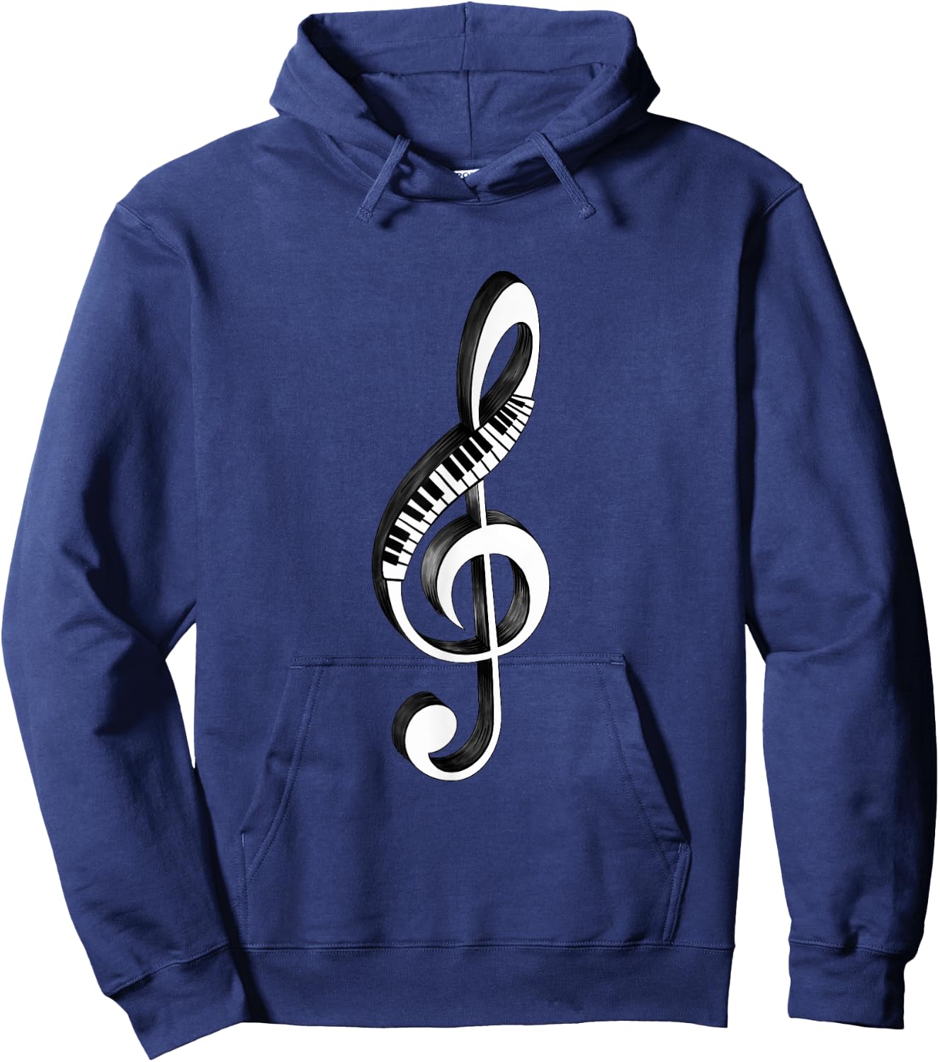 Cool Piano Art Men Women Musical Notes Piano Player Treble Hoodie - Hoodie | Navy