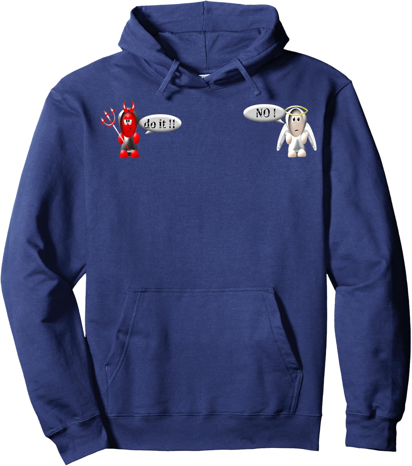 Angel and Devil Hoodie - Hoodie | Navy