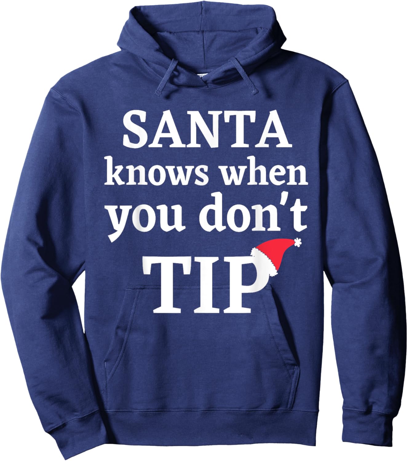Funny Bartender Waitress Christmas Holiday Santa Gift 2024 Hoodie - Hoodie | Navy
