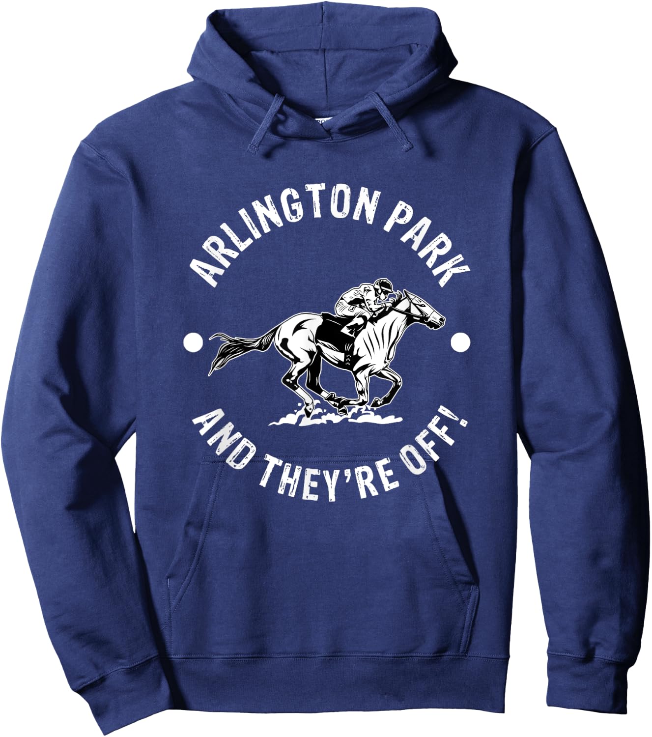 Arlington Park Racetrack Horse Racing Equestrian IL Derby Hoodie - Hoodie | Navy