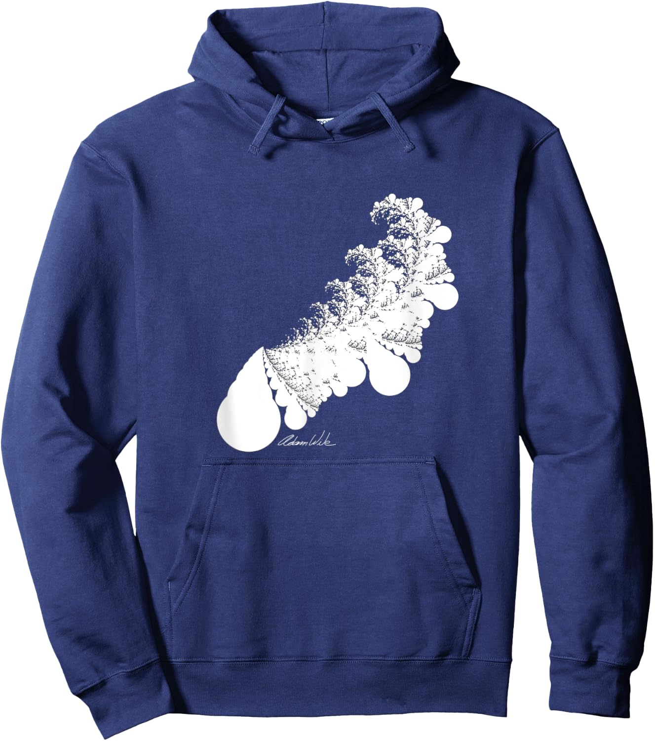 Tsunami Big Wave Ink Blot Rorschach Test Art Design Hoodie - Hoodie | Navy