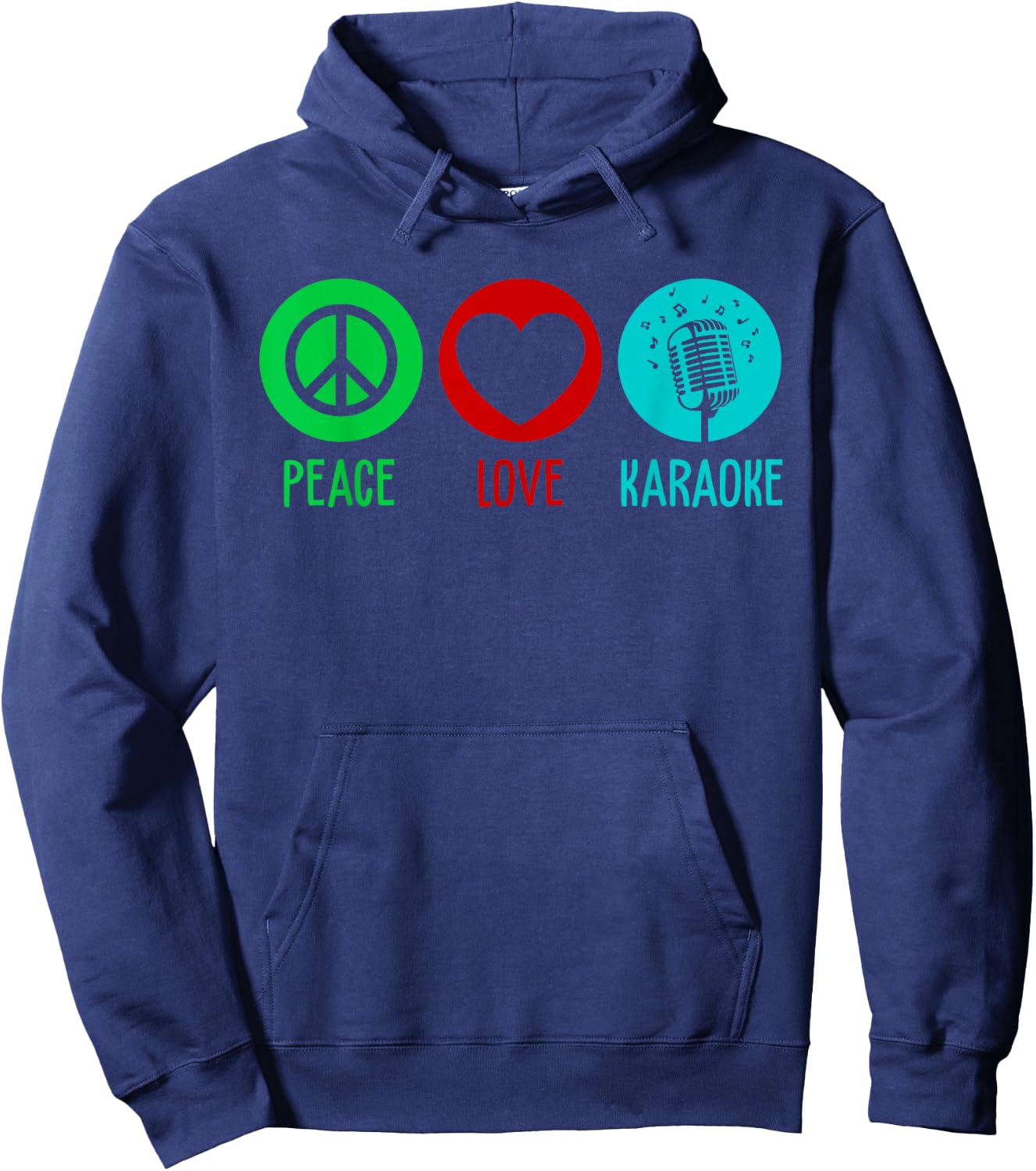 Cool Karaoke Women Singer Singing KTV Karaoke Lovers Hoodie - Hoodie | Navy