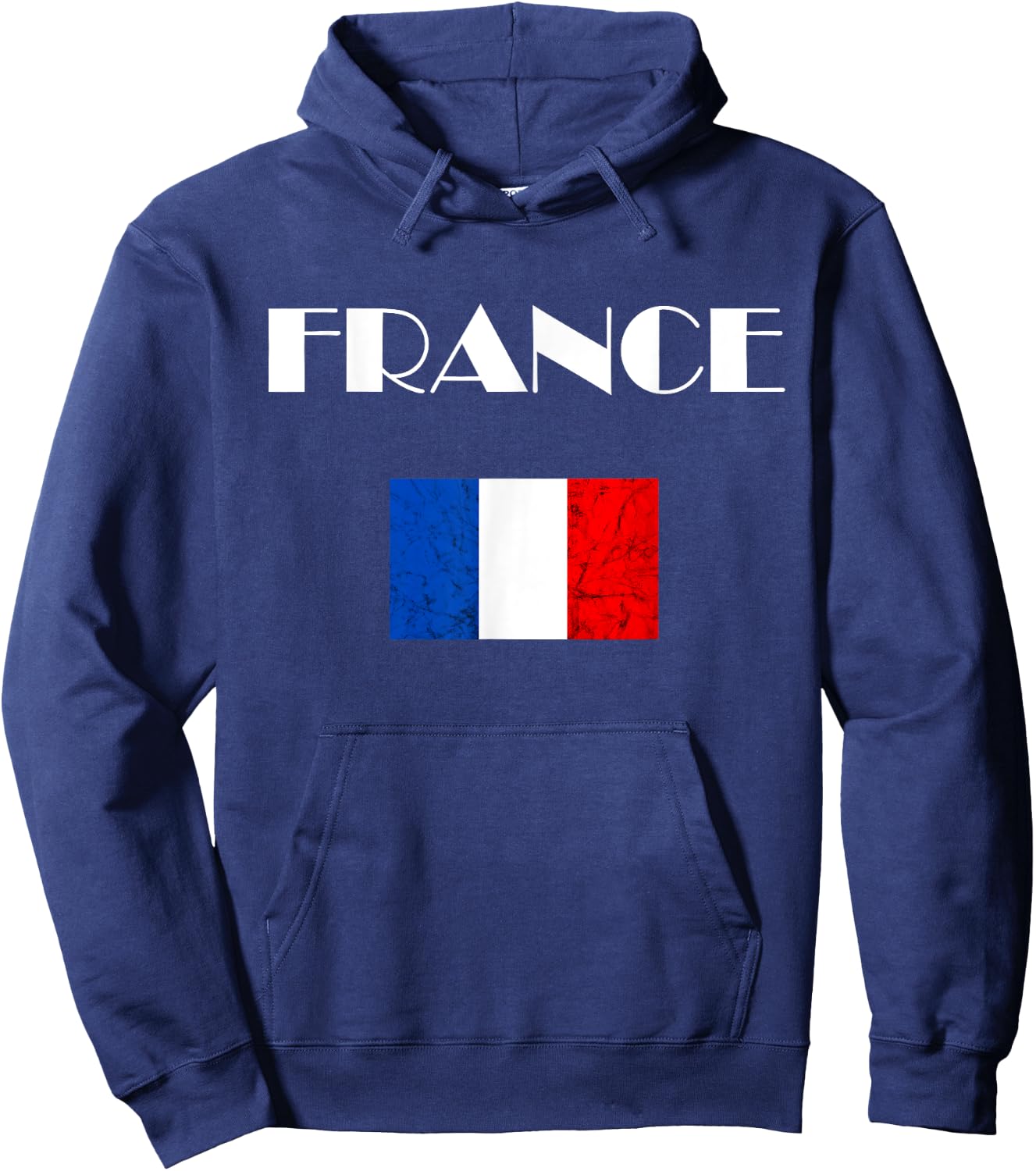 France Flag French Roots French Pride Vintage French Flag Hoodie - Hoodie | Navy