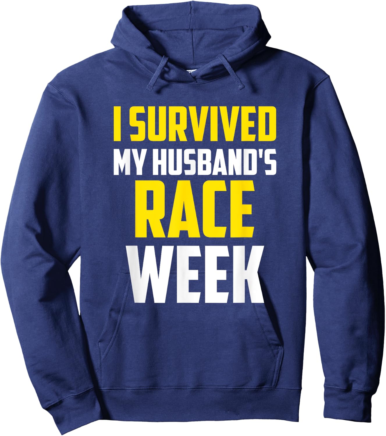 I Survived My Husband's Race Weekend, Marathon Running Hoodie - Hoodie | Navy