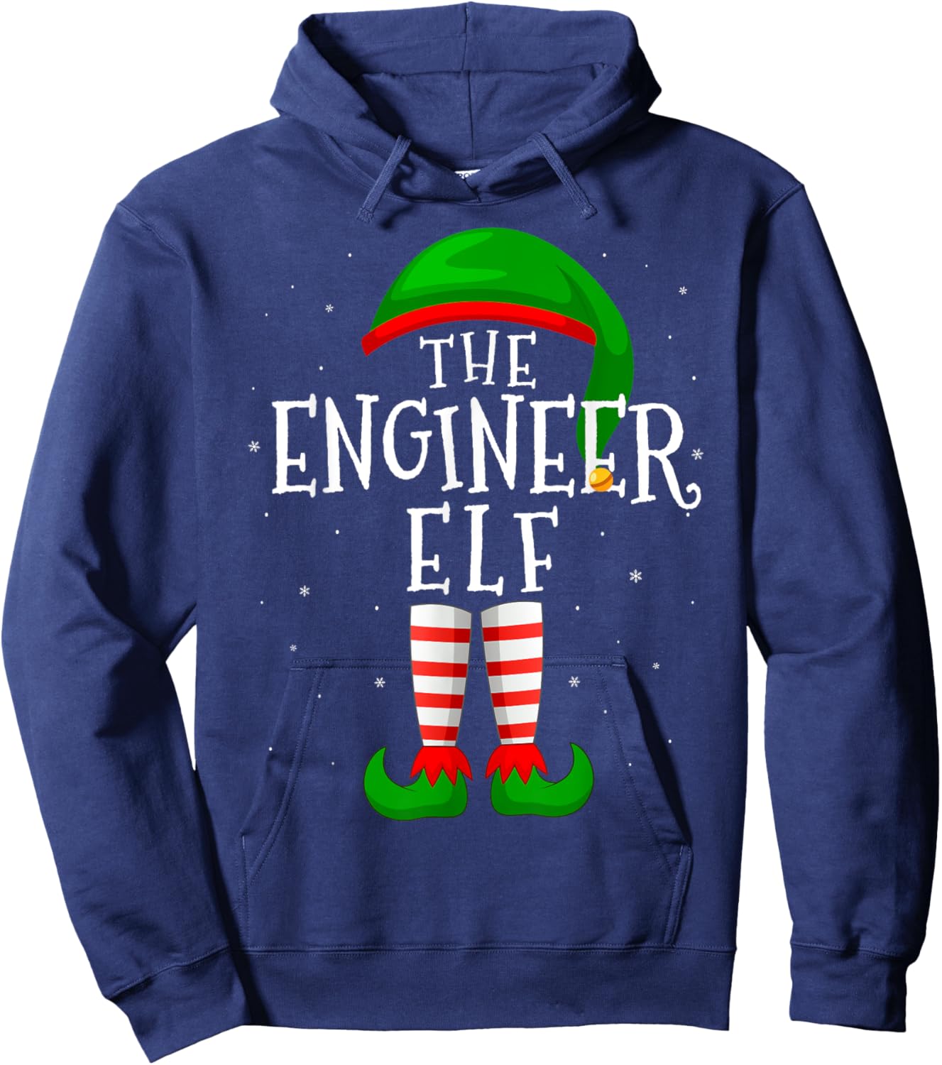 The Engineer Elf Funny Matching Family Group Christmas Gift Hoodie - Hoodie | Navy