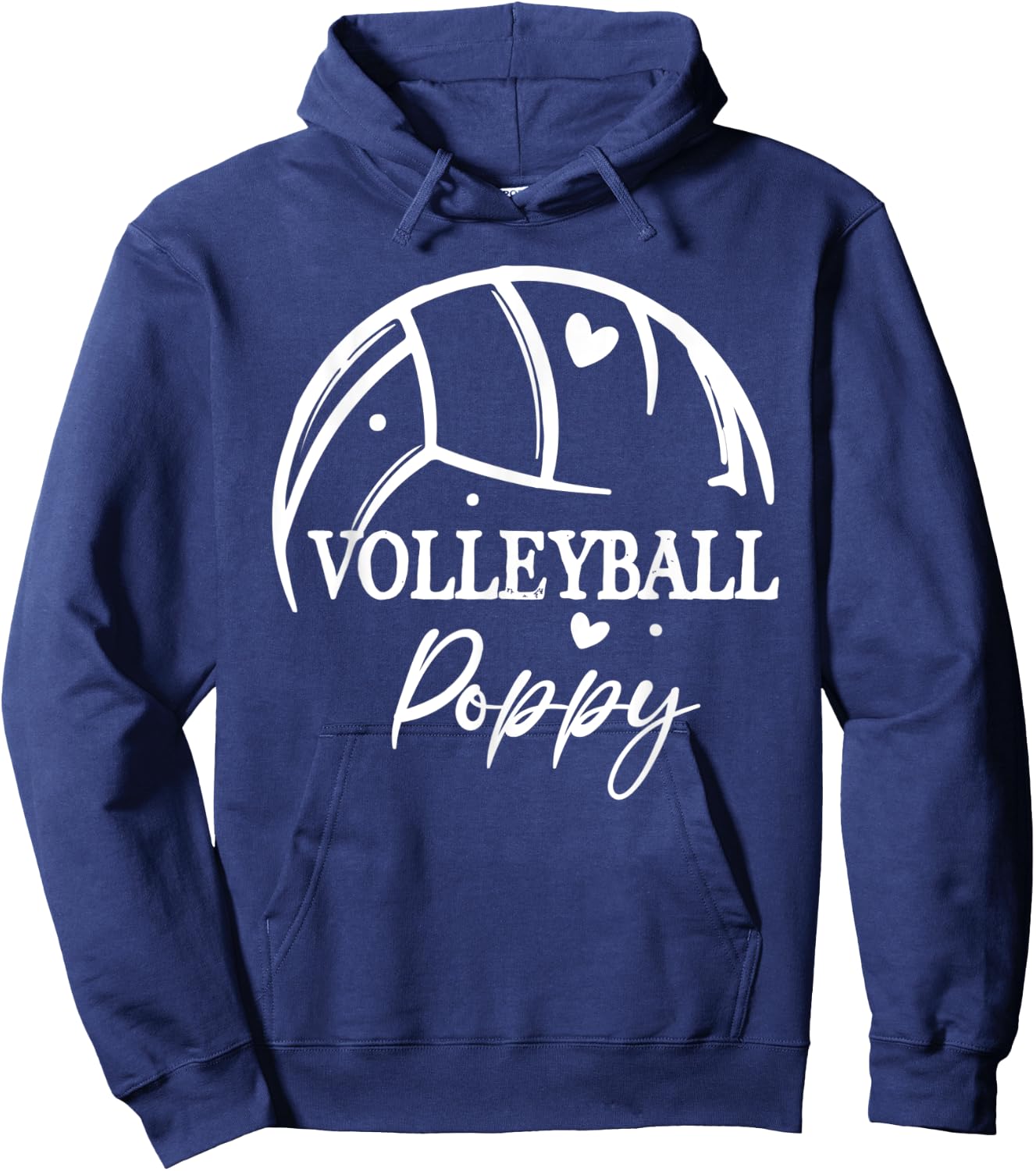 Volleyball Poppy Cute Poppy Volleyball Sport Hoodie - Hoodie | Navy