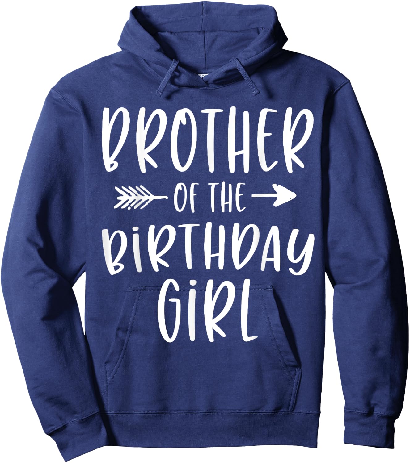 Brother of the Birthday Girl Sibling Birthday Party Hoodie - Hoodie | Navy