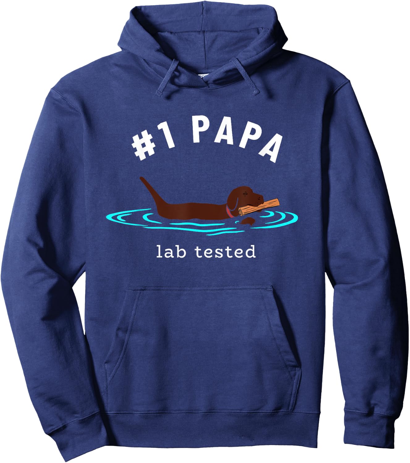Lab Grandpa Chocolate Labrador Retriever Dog #1 Papa Men Hoodie - Hoodie | Navy