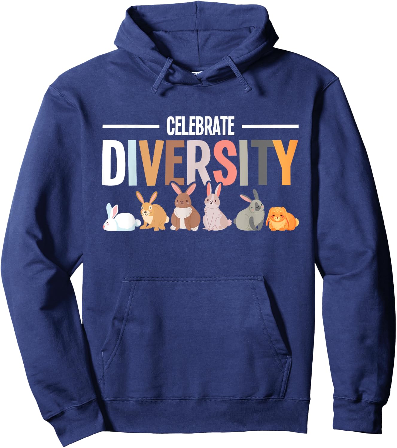 Celebrate Diversity - Rabbit Lover Zookeeper Bunny Breeder Hoodie - Hoodie | Navy
