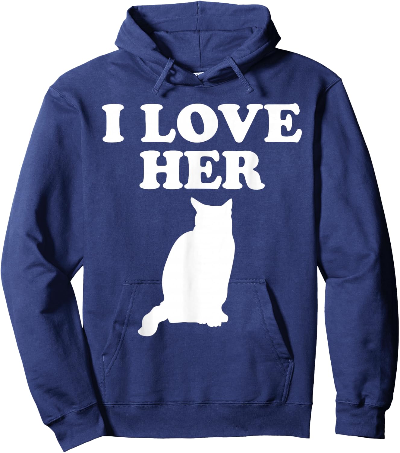 I love her Kitty cat I like his rooster matching couple love Hoodie - Hoodie | Navy