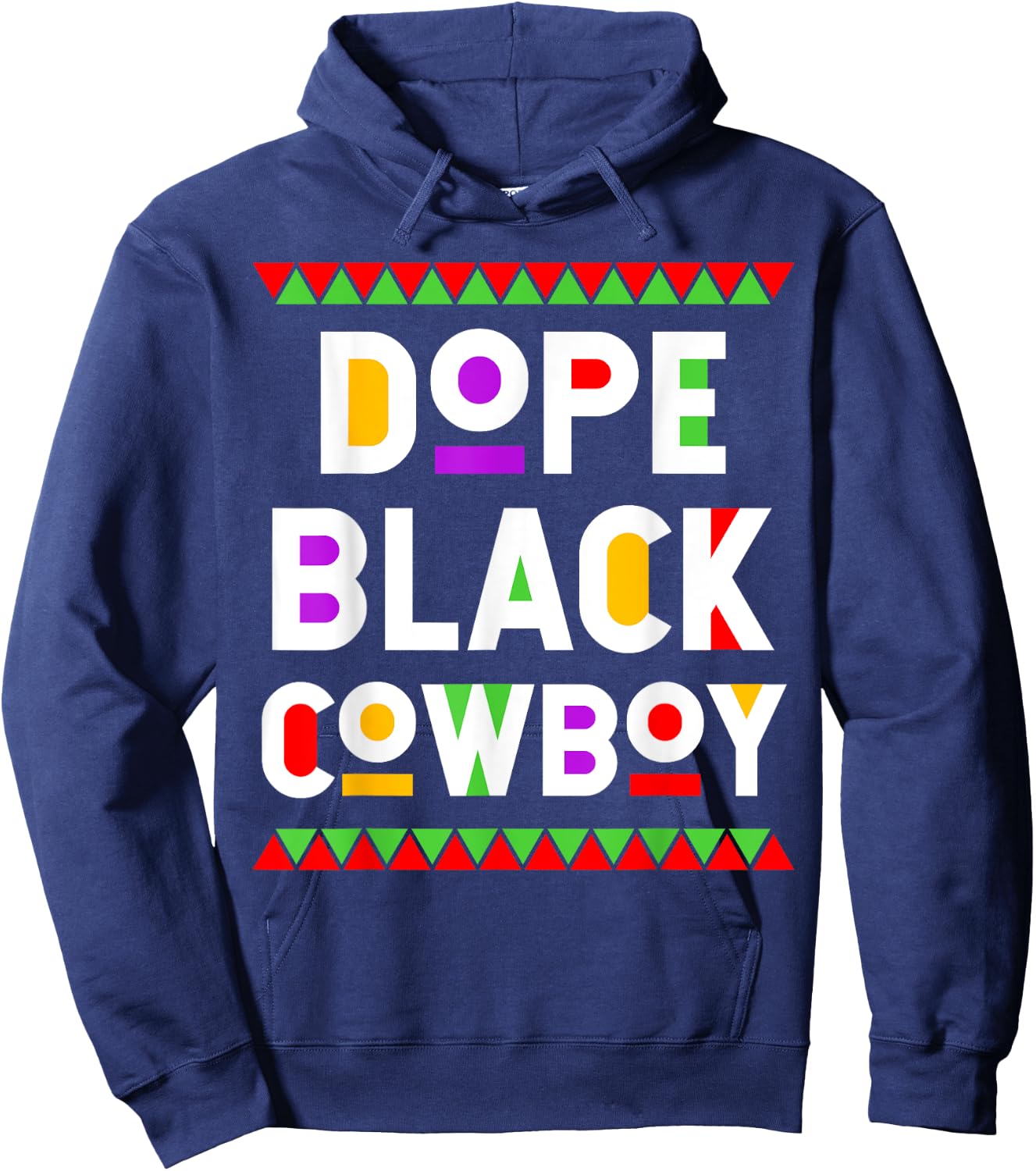 Dope Black Cowboy African American Job Proud Profession Hoodie - Hoodie | Navy