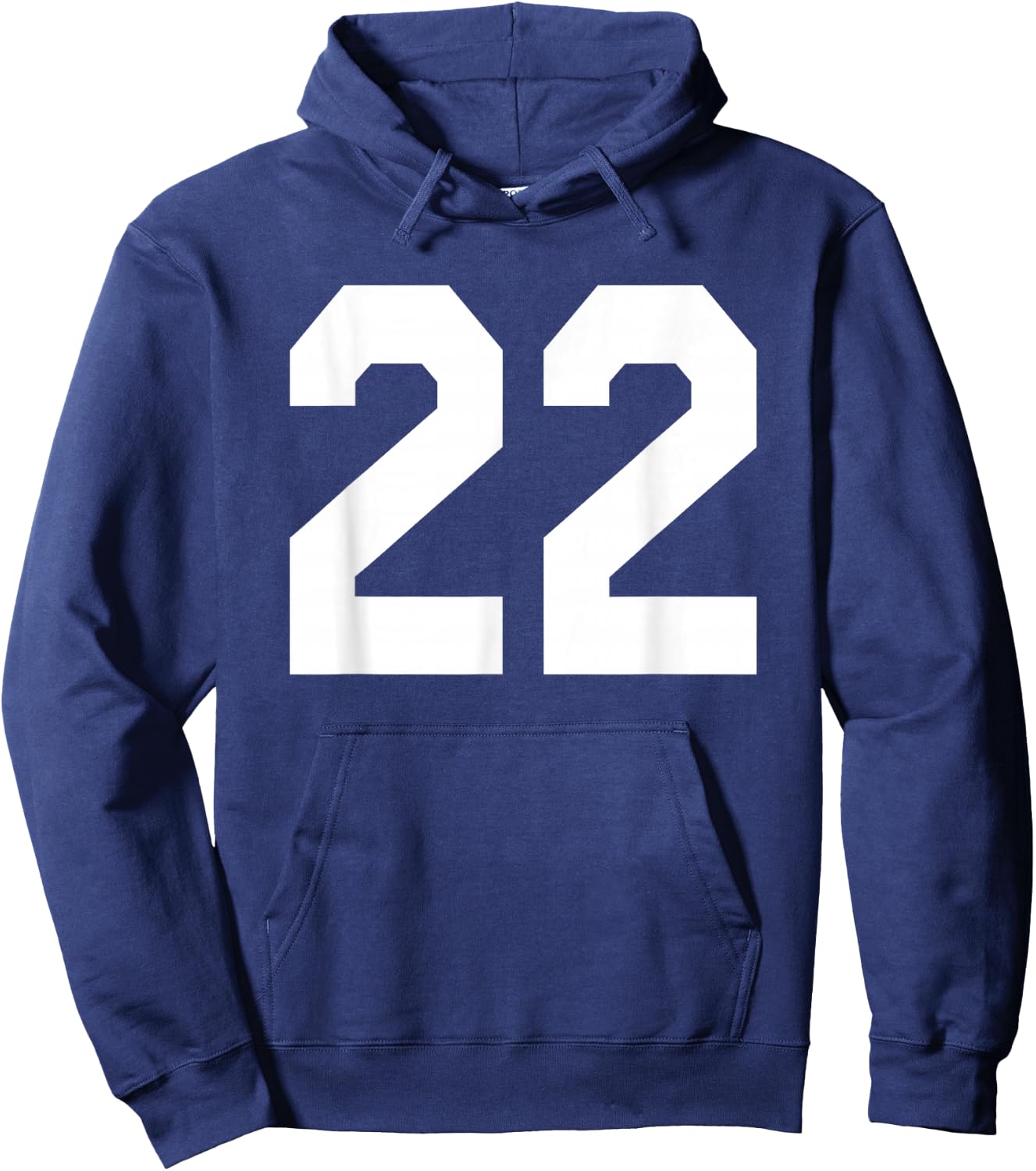 Number 22 Sports Jersey Front and Back Team Player Hoodie - Hoodie | Navy