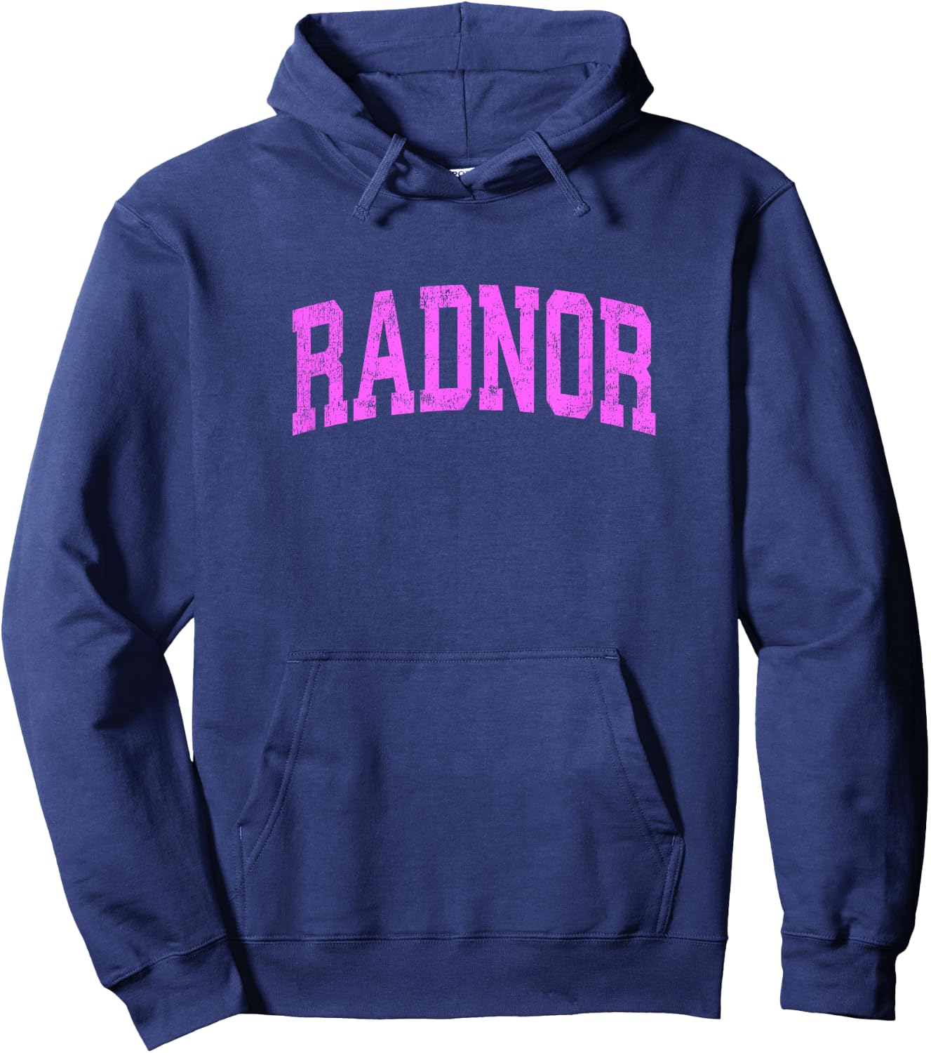 Radnor Pennsylvania PA Vintage Athletic Sports Pink Design Hoodie - Hoodie | Navy