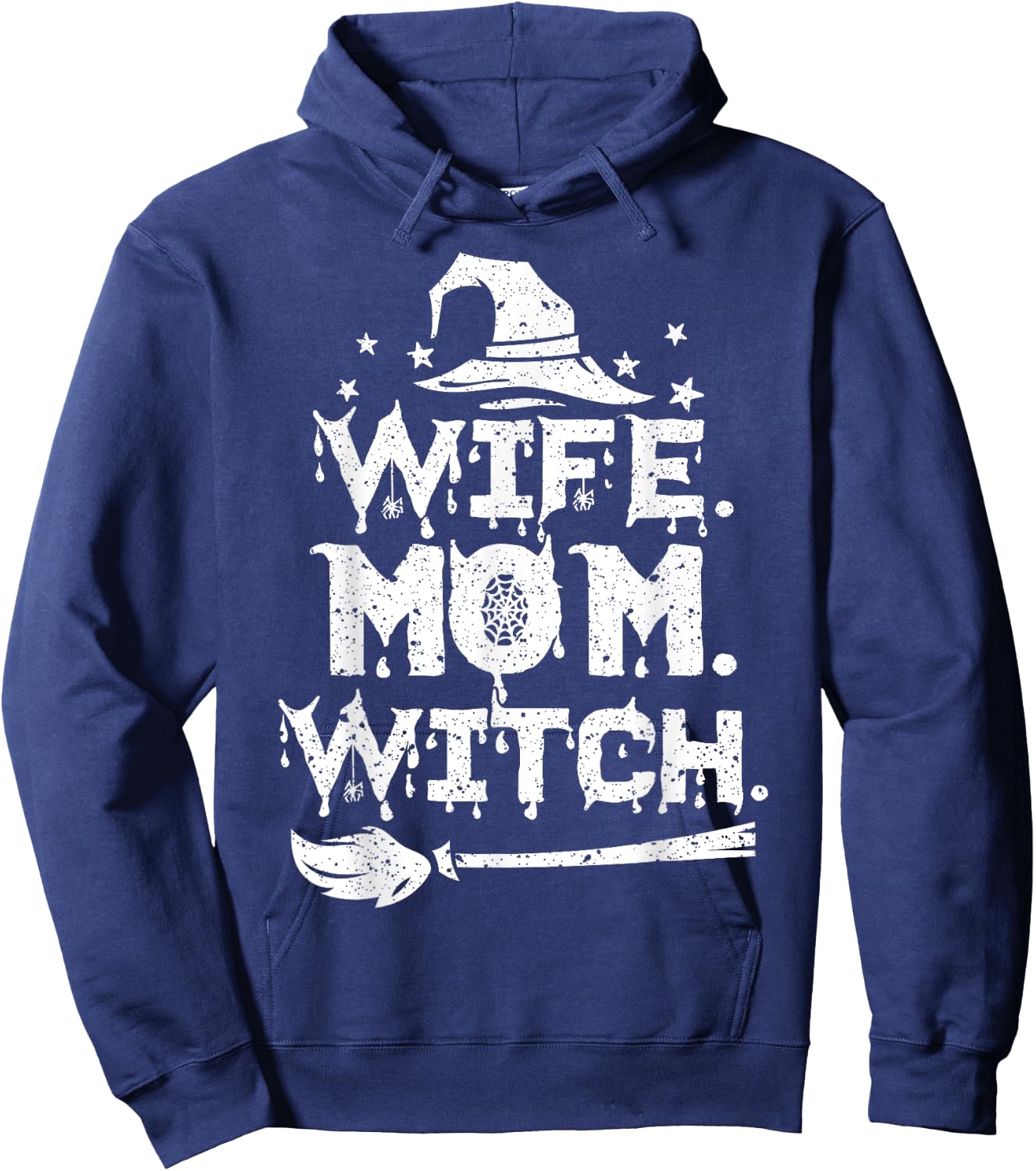 Wife Mom Witch Halloween Costume Hoodie - Hoodie | Navy