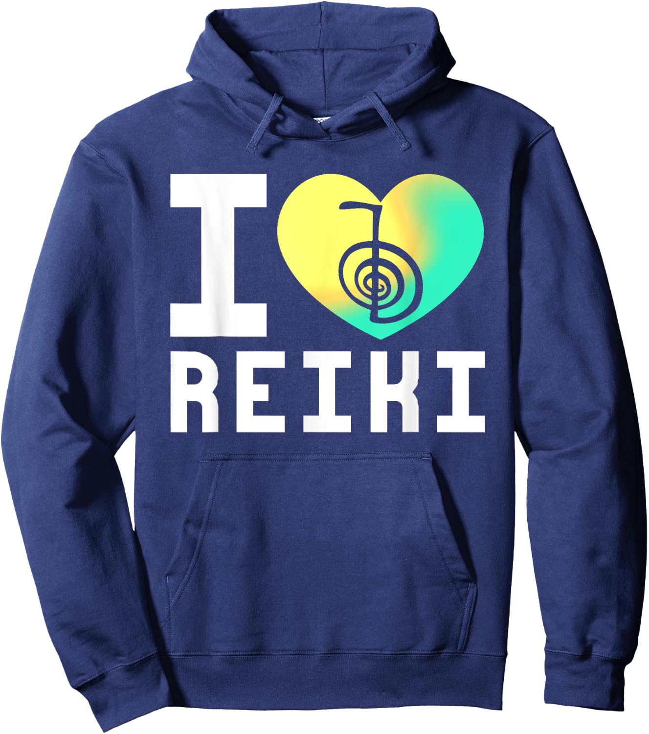 Heart Reiki Master Chakra Yoga Japan Healing Energy Esoteric Hoodie - Hoodie | Navy