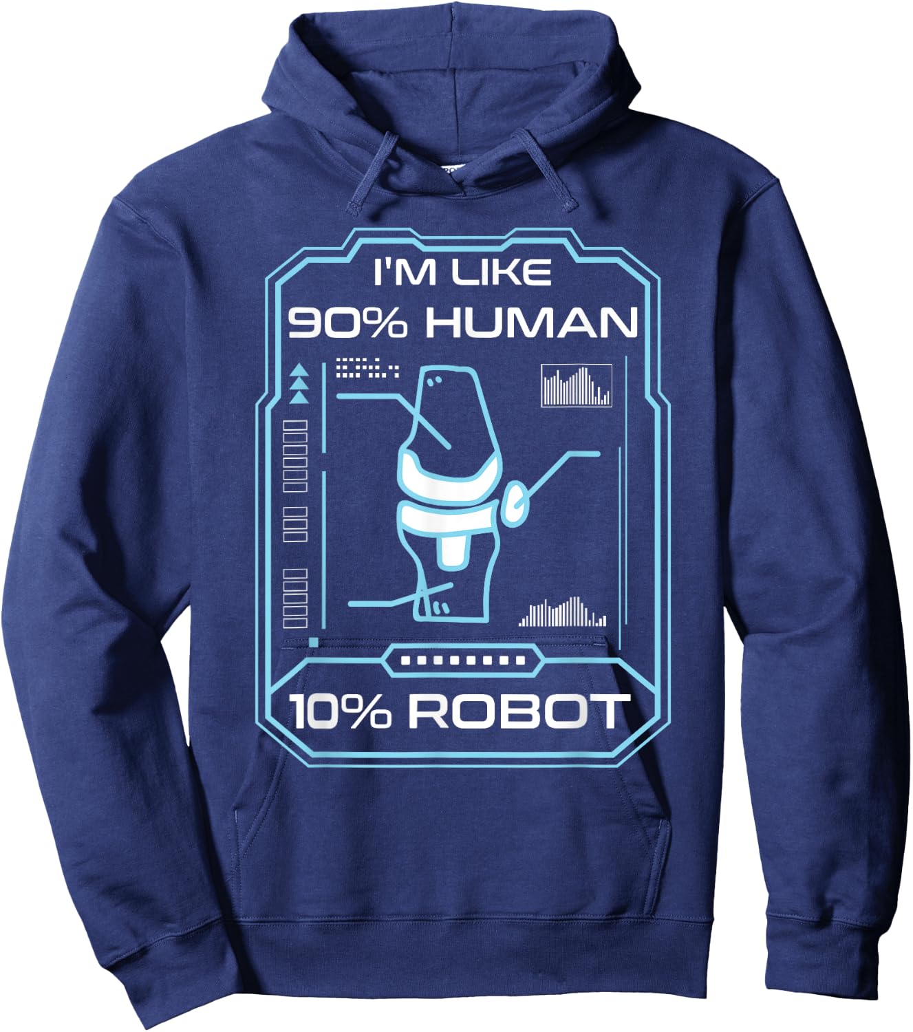 Human Robot New Knee Surgery Joke Funny Knee Replacement Hoodie - Hoodie | Navy