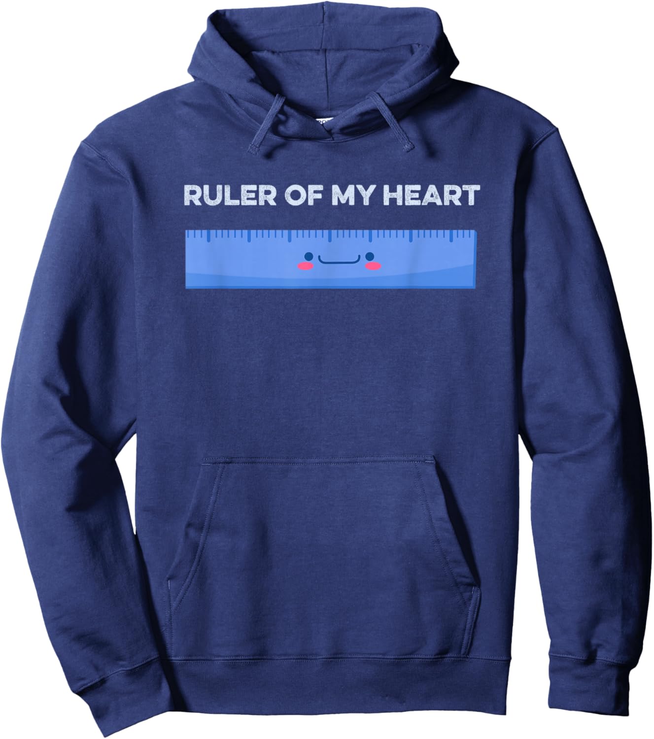 Ruler Of My Heart Cute Kawaii Math Pun Geometry Arithmetic Hoodie - Hoodie | Navy