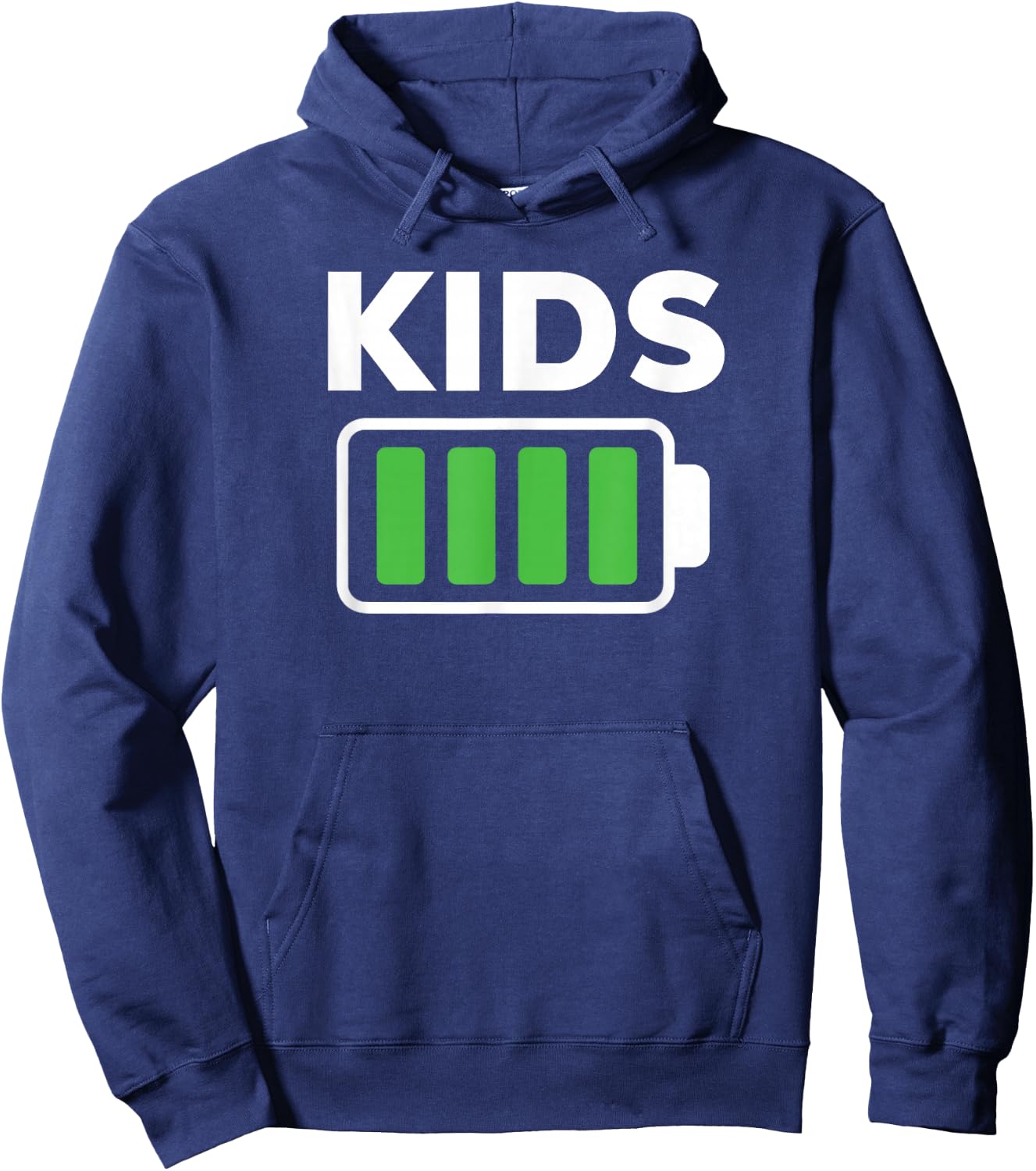 Kids Full Battery Shirt for Boys Girls Sarcastic Matching Hoodie - Hoodie | Navy