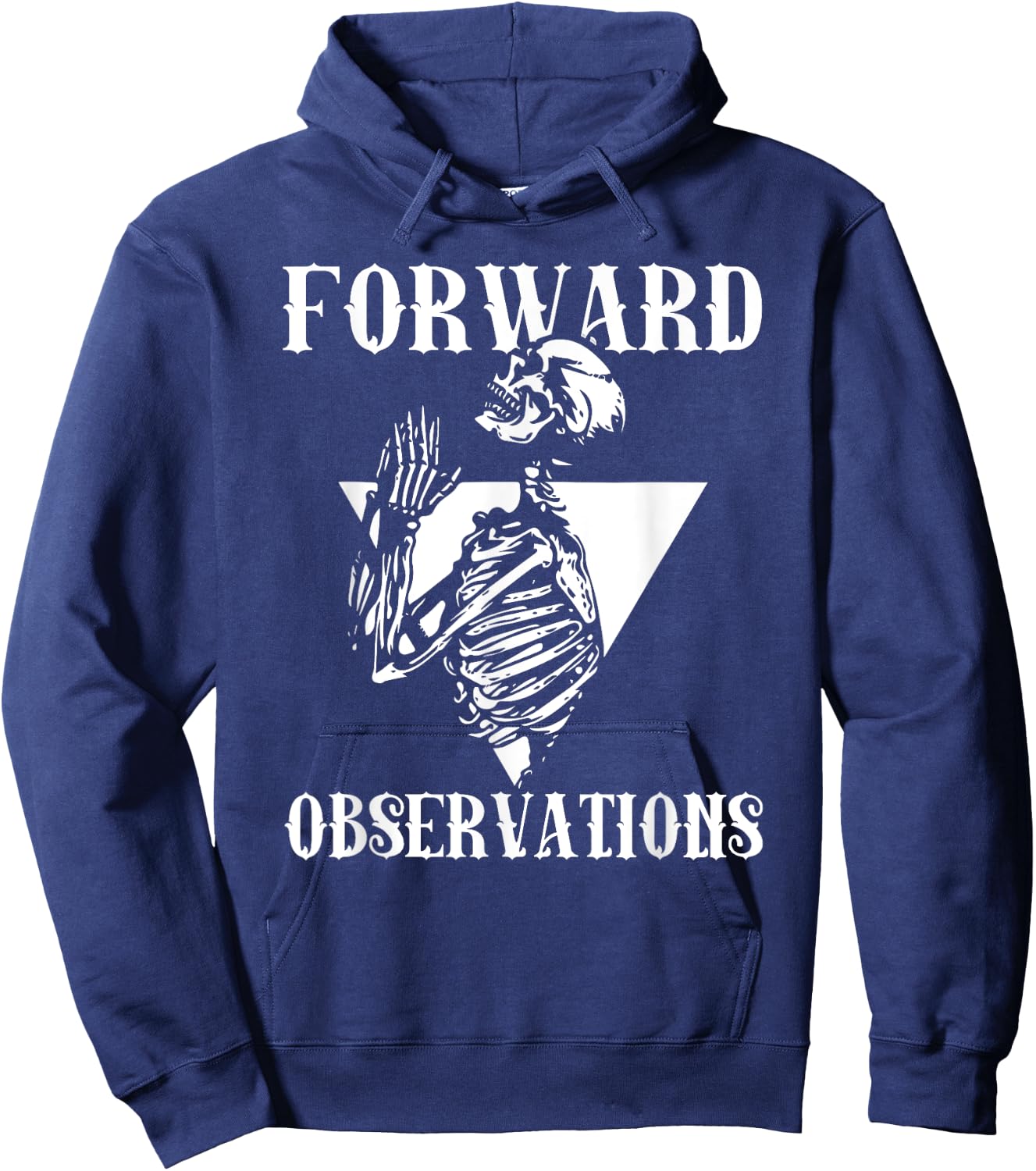 Praying Skeleton Forward Observation Cool Art Hoodie - Hoodie | Navy