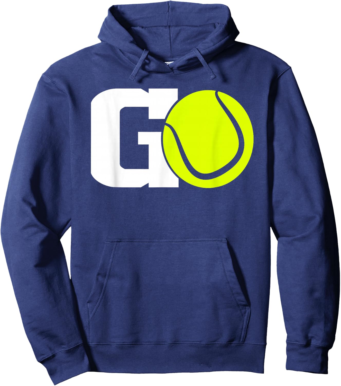 Tennis Player Go Design Graphic Hoodie - Hoodie | Navy