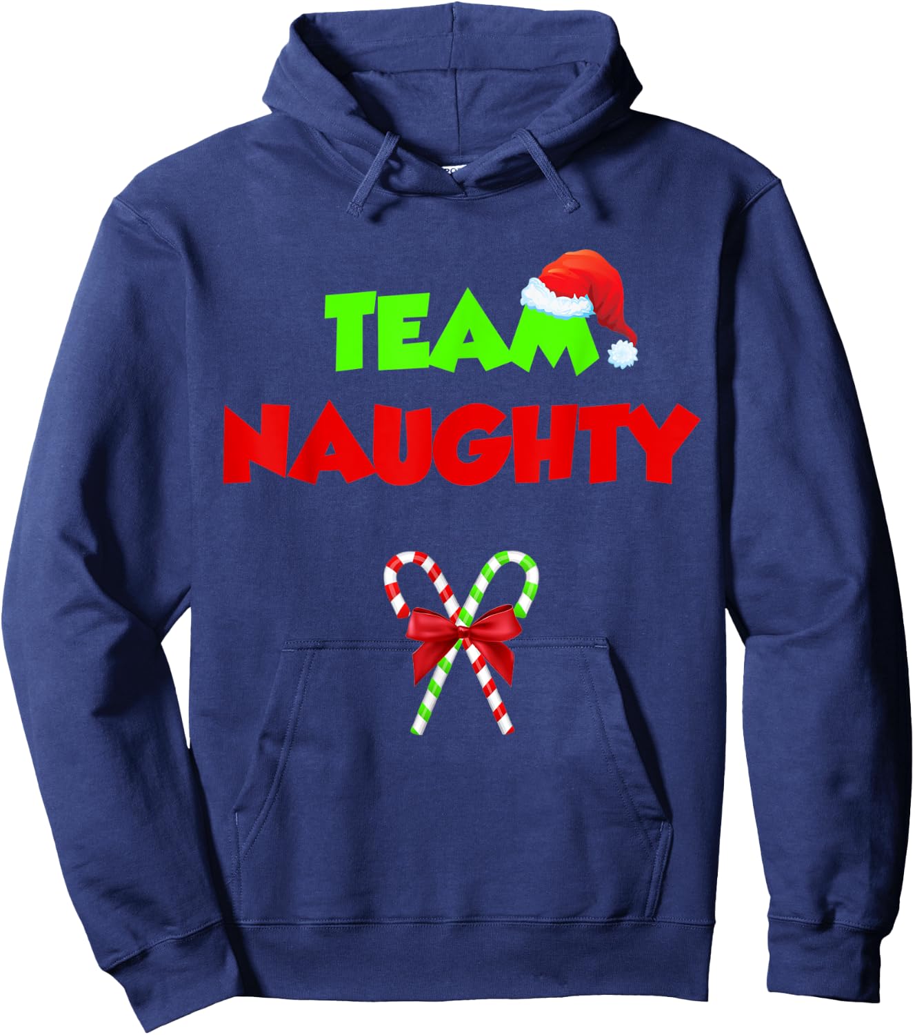 Team Naughty Nice Funny Christmas Xmas Gifts Women Hoodie - Hoodie | Navy