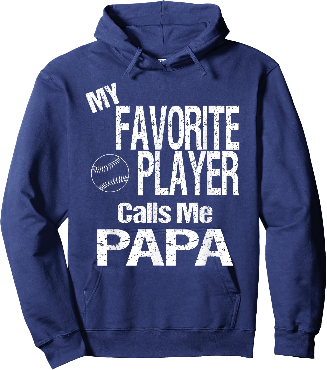 My Favorite Player Calls Me Papa Shirt Softball Baseball Hoodie - Hoodie | Navy