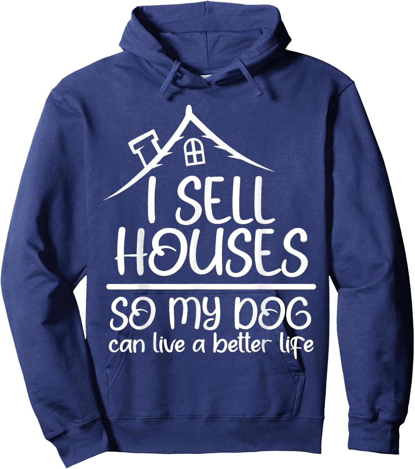 Realtor Art Women Real Estate House Dog Lovers Funny Hoodie - Hoodie | Navy