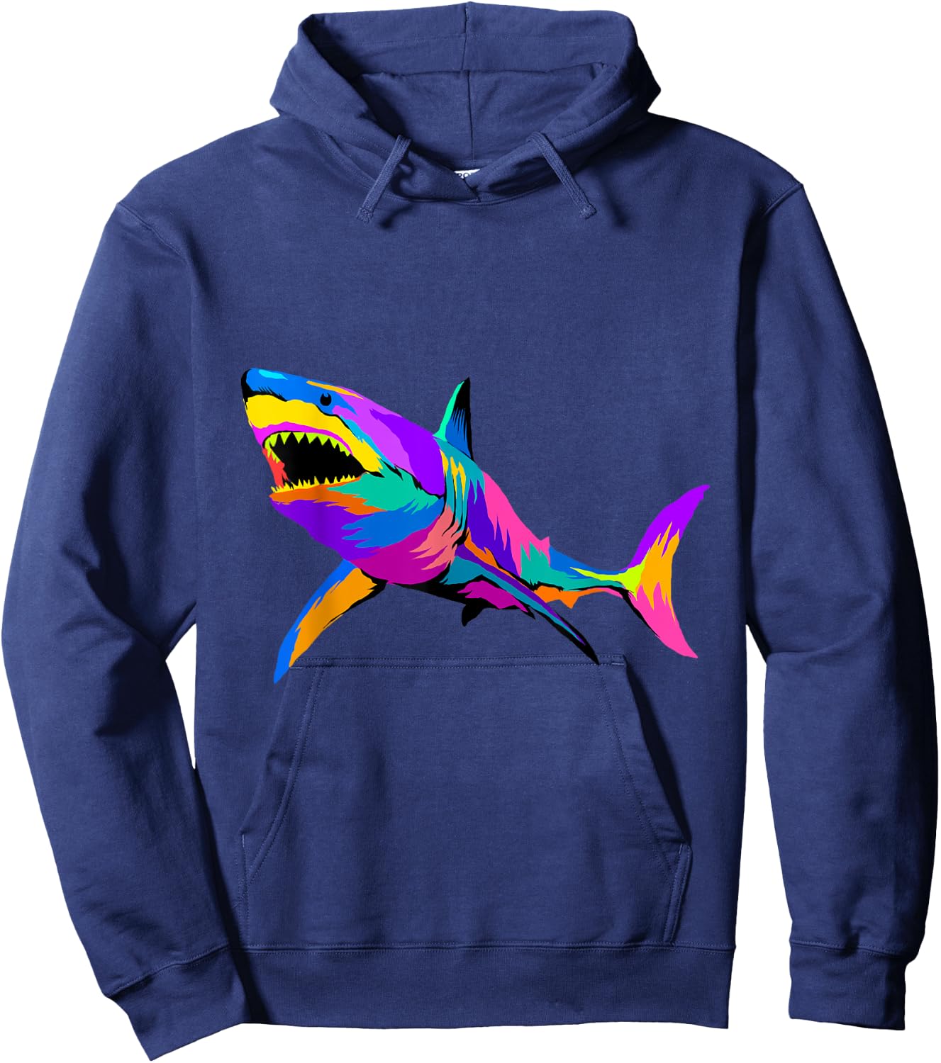 Pop Art Shark Shirt Marine Biology Sea Animal Shark Lover Hoodie - Hoodie | Navy