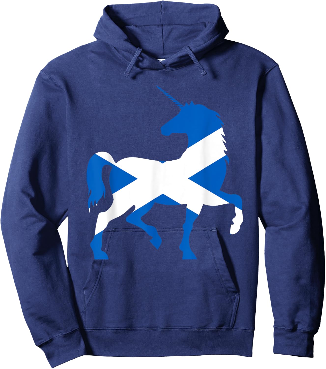 Scotland Flag Unicorn Scot Tartan Plaid Day Scottish Unicorn Hoodie - Hoodie | Navy