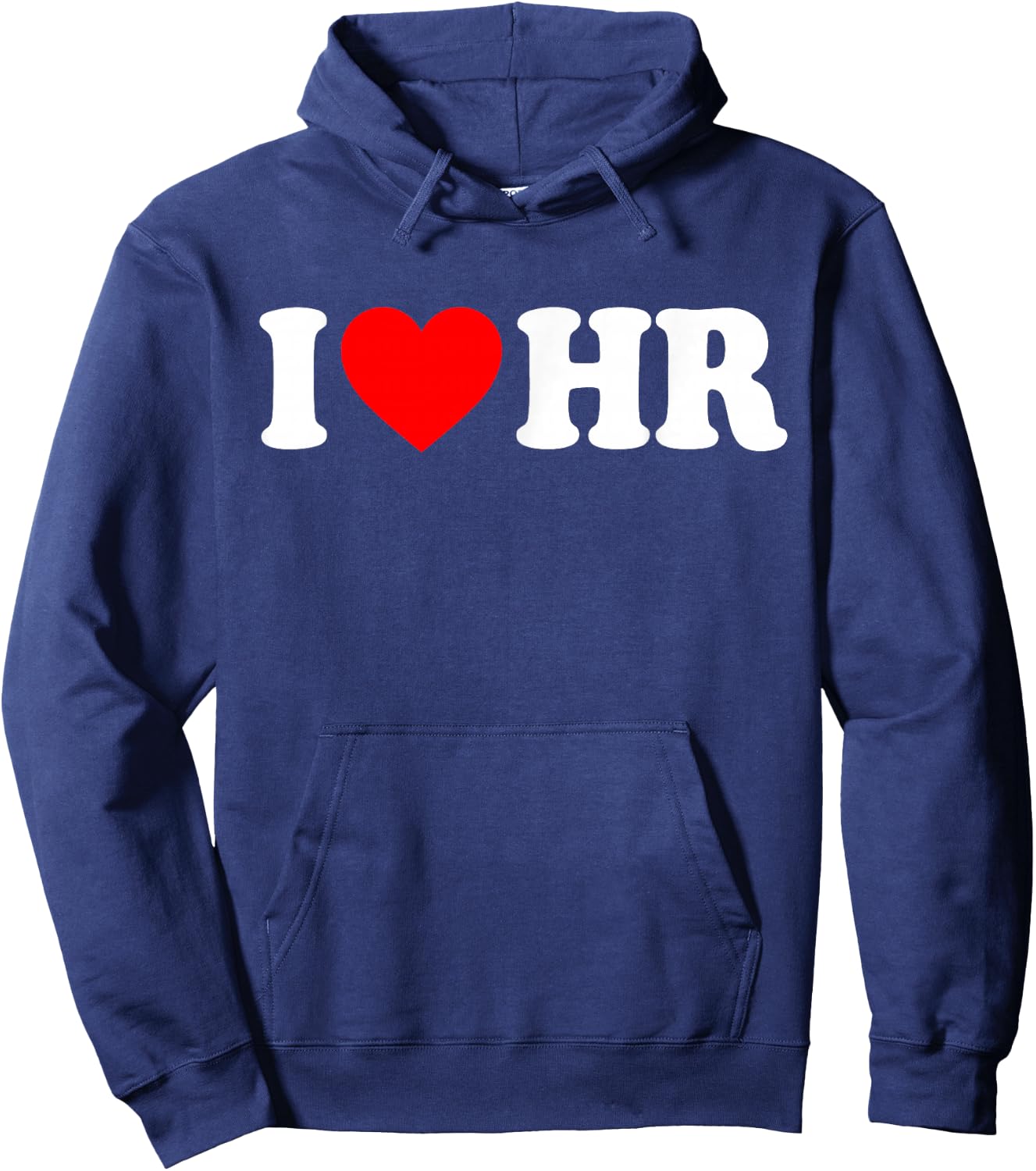 I Love HR Red Heart Human Resources Appreciation Hoodie - Hoodie | Navy