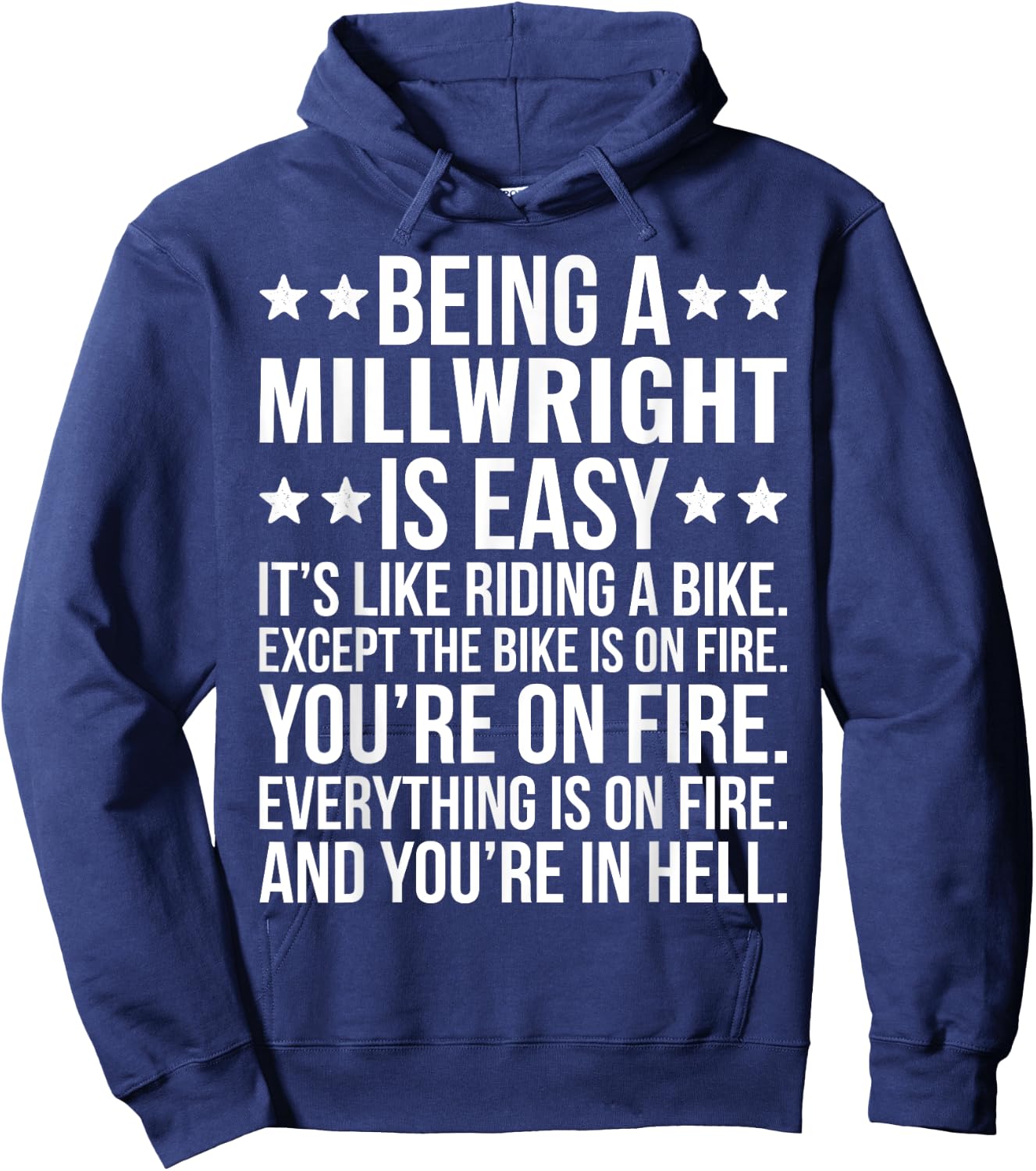Being Millwright Is Easy Funny Sarcastic Industrial Mechanic Hoodie - Hoodie | Navy