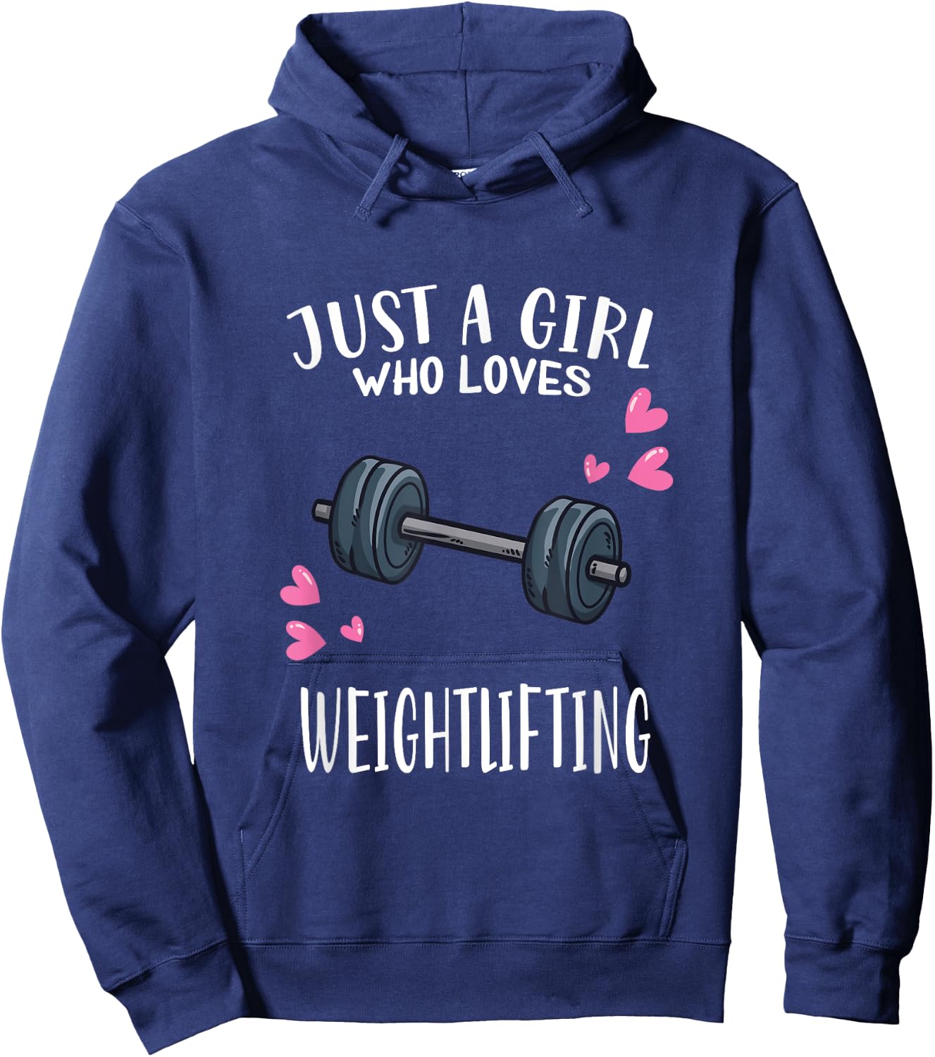 Workout Fitness Lover Just A Girl Who Loves Weightlifting Hoodie - Hoodie | Navy
