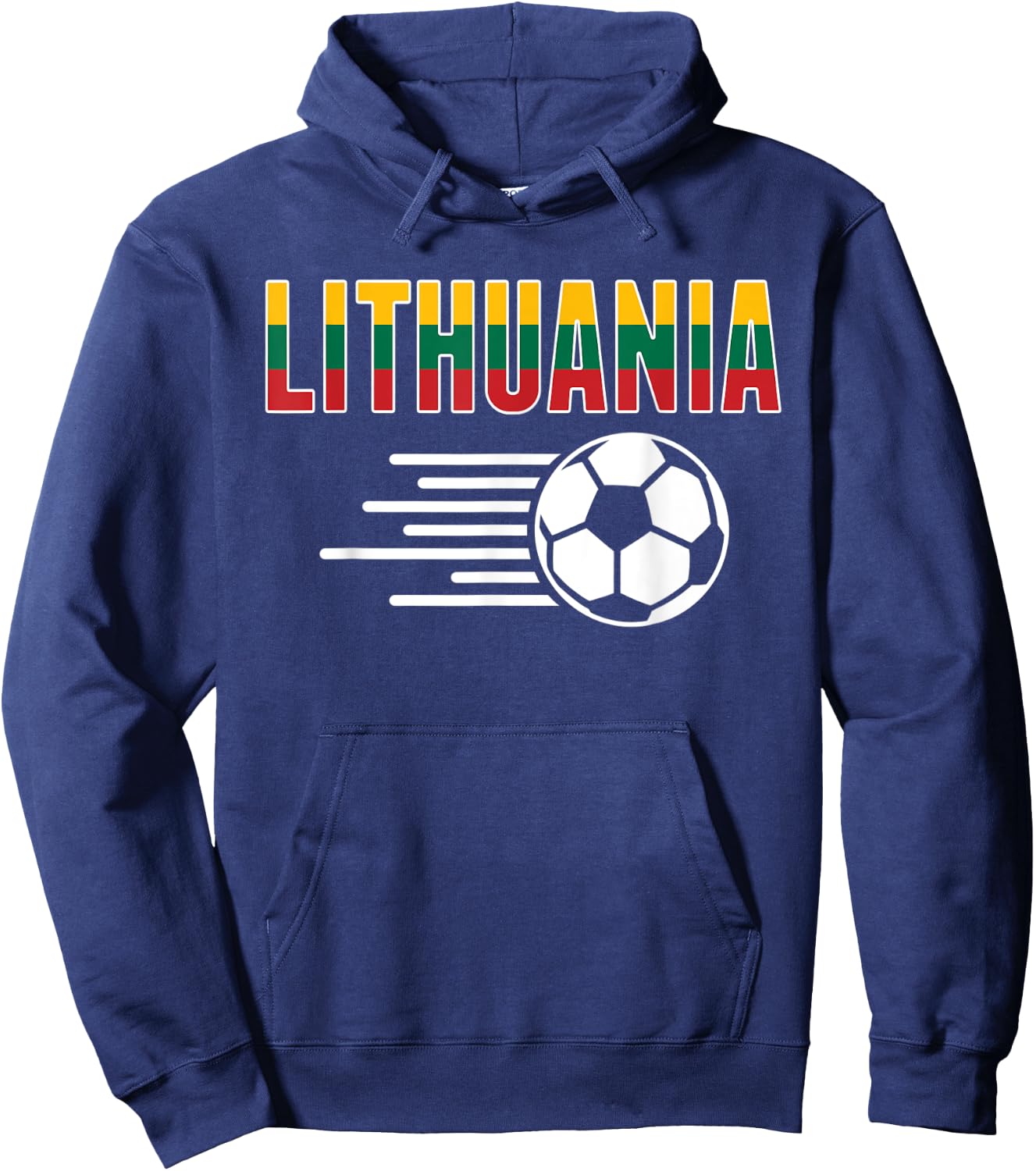 Lithuania Soccer Fans Jersey - Support Lithuanian Football Hoodie - Hoodie | Navy